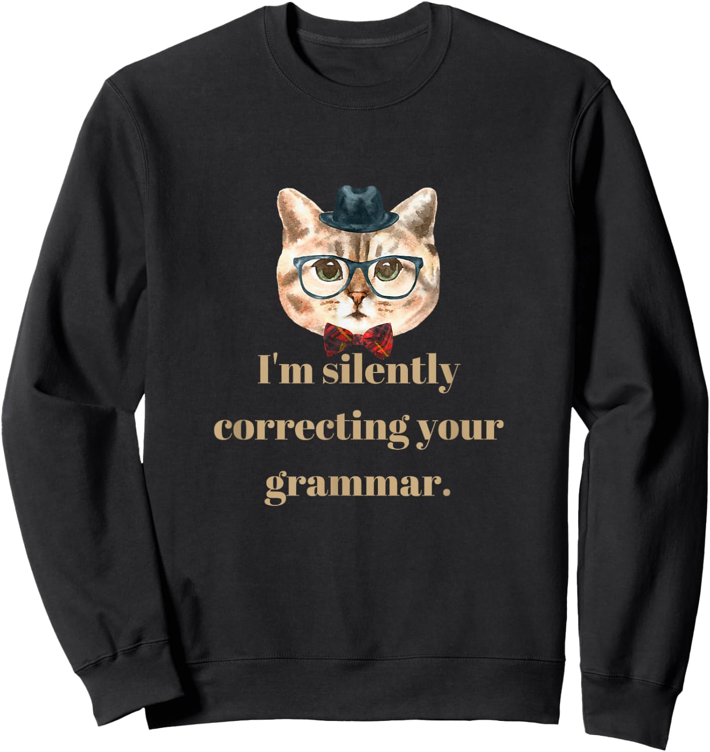 I'm silently correcting your grammar. Sweatshirt - Sweatshirt | Black