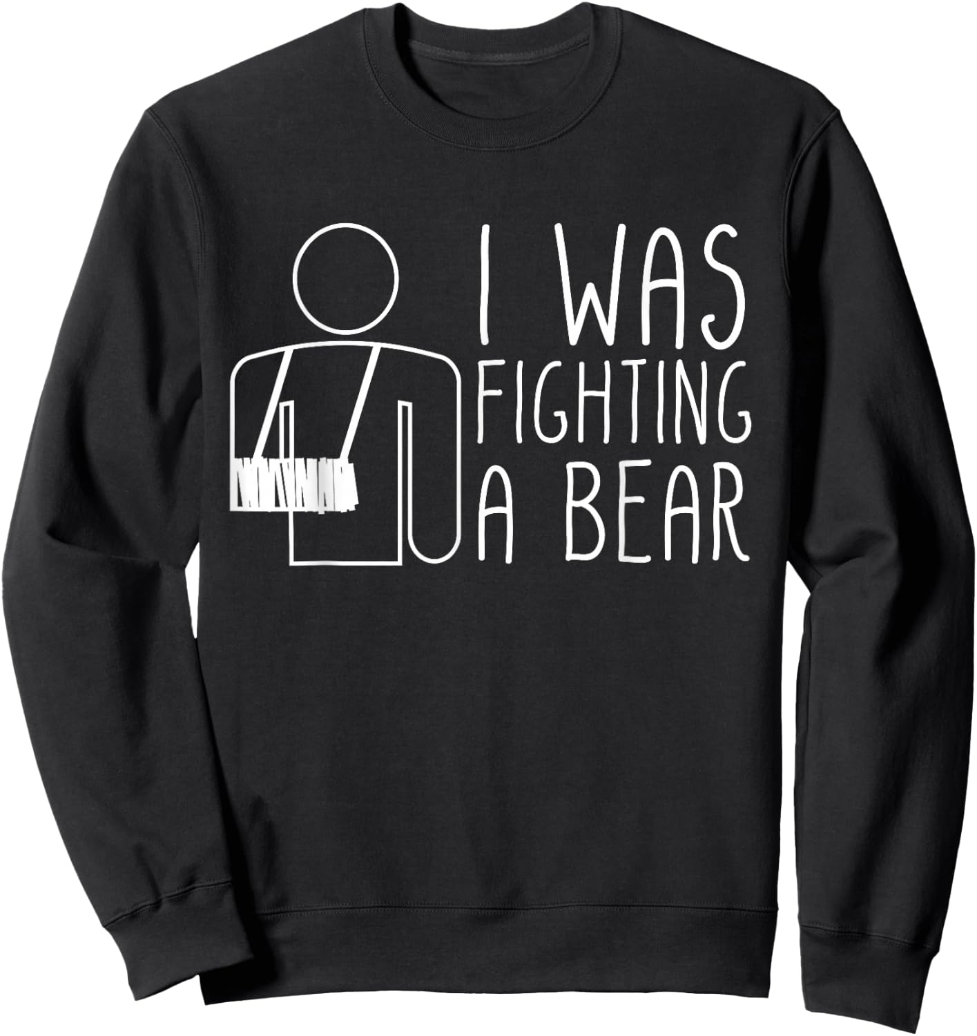 I Was Fighting A Bear Bracelet Sweatshirt - Sweatshirt | Black