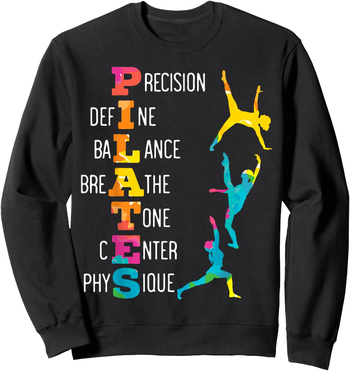 Pilates Fitness Exercise Training Contrology Meditation Sweatshirt - Sweatshirt | Black