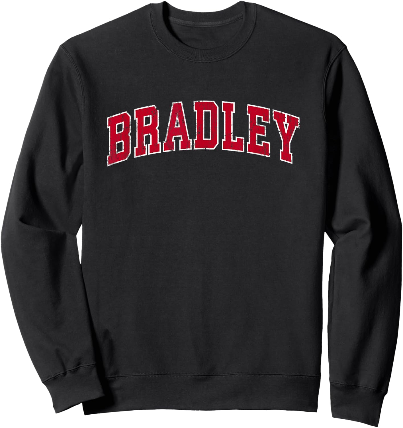 Bradley Illinois IL Vintage Sports Design Red Design Sweatshirt - Sweatshirt | Black