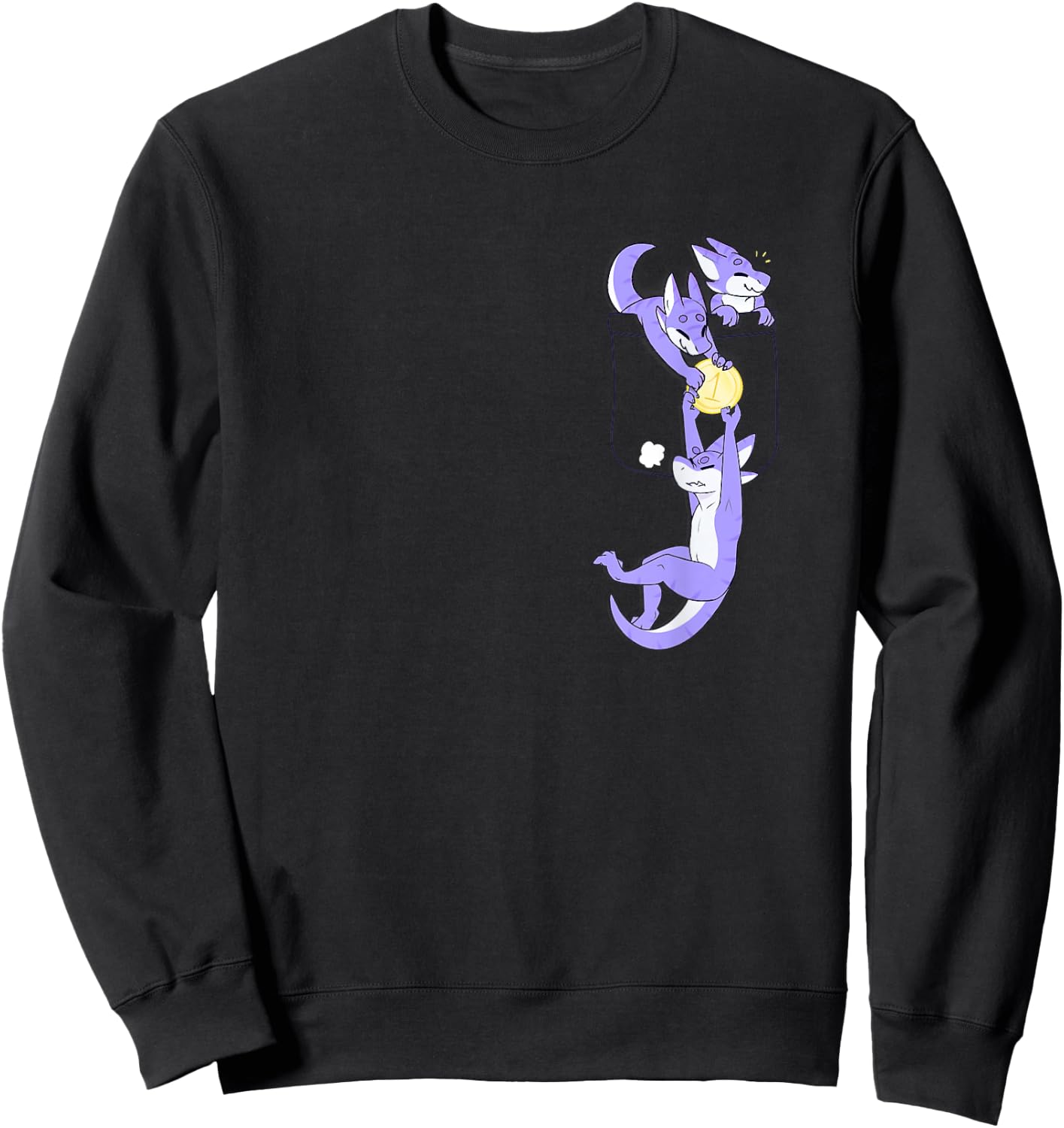 Pocket Goblins (Purple) Sweatshirt - Sweatshirt | Black