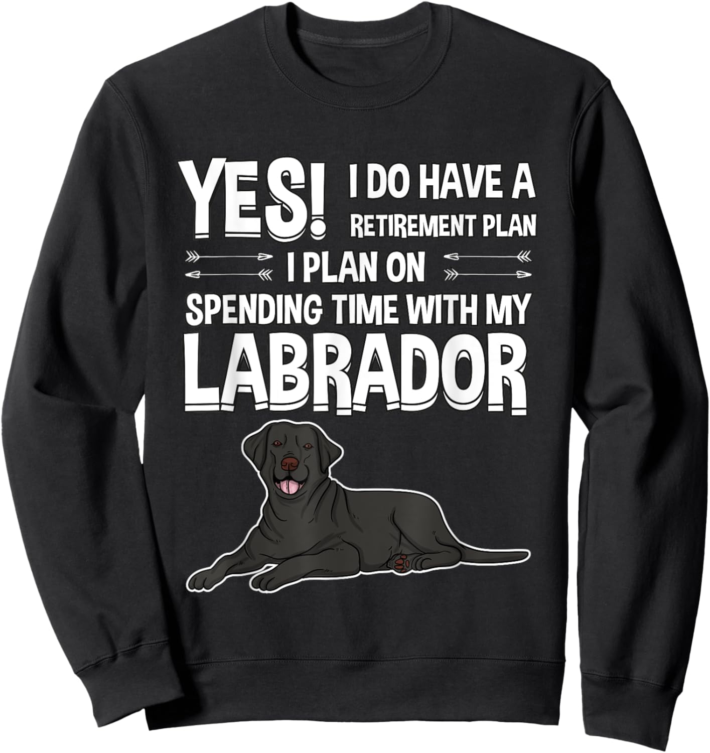 Retirement Plan Labrador Black Lab Gift Labrador Sweatshirt - Sweatshirt | Black