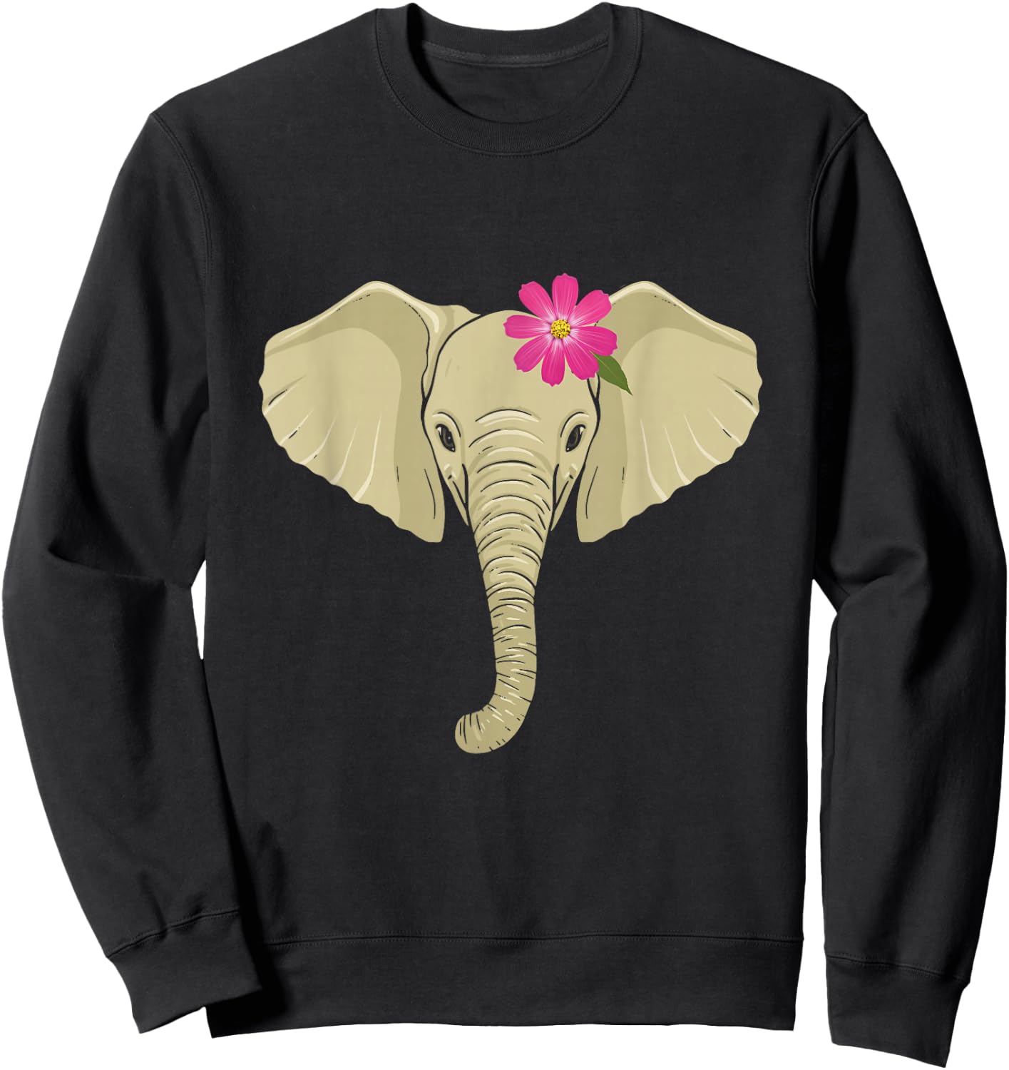 Elephant Gift Girlfriend Women Men Elephants Elefant Sweatshirt - Sweatshirt | Black