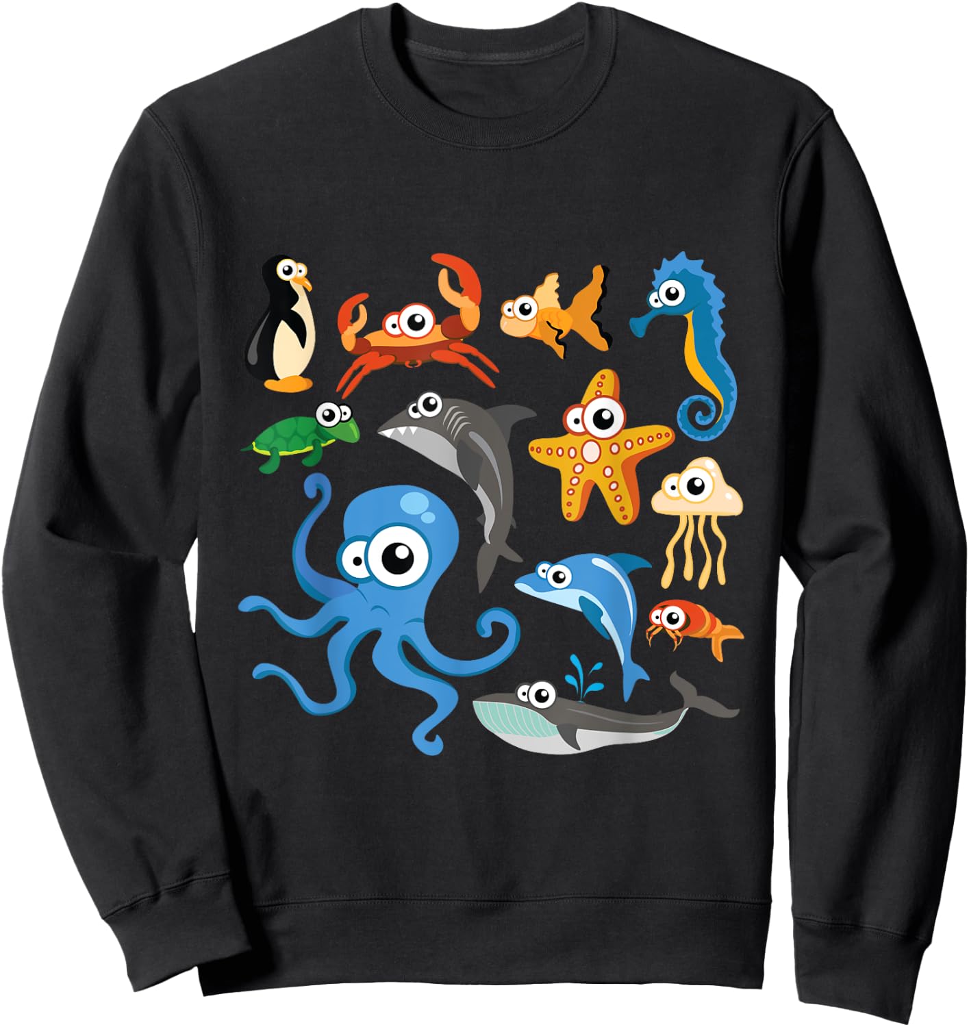 Sea animal shirt for kids, Sea animal costume , men Sweatshirt - Sweatshirt | Black