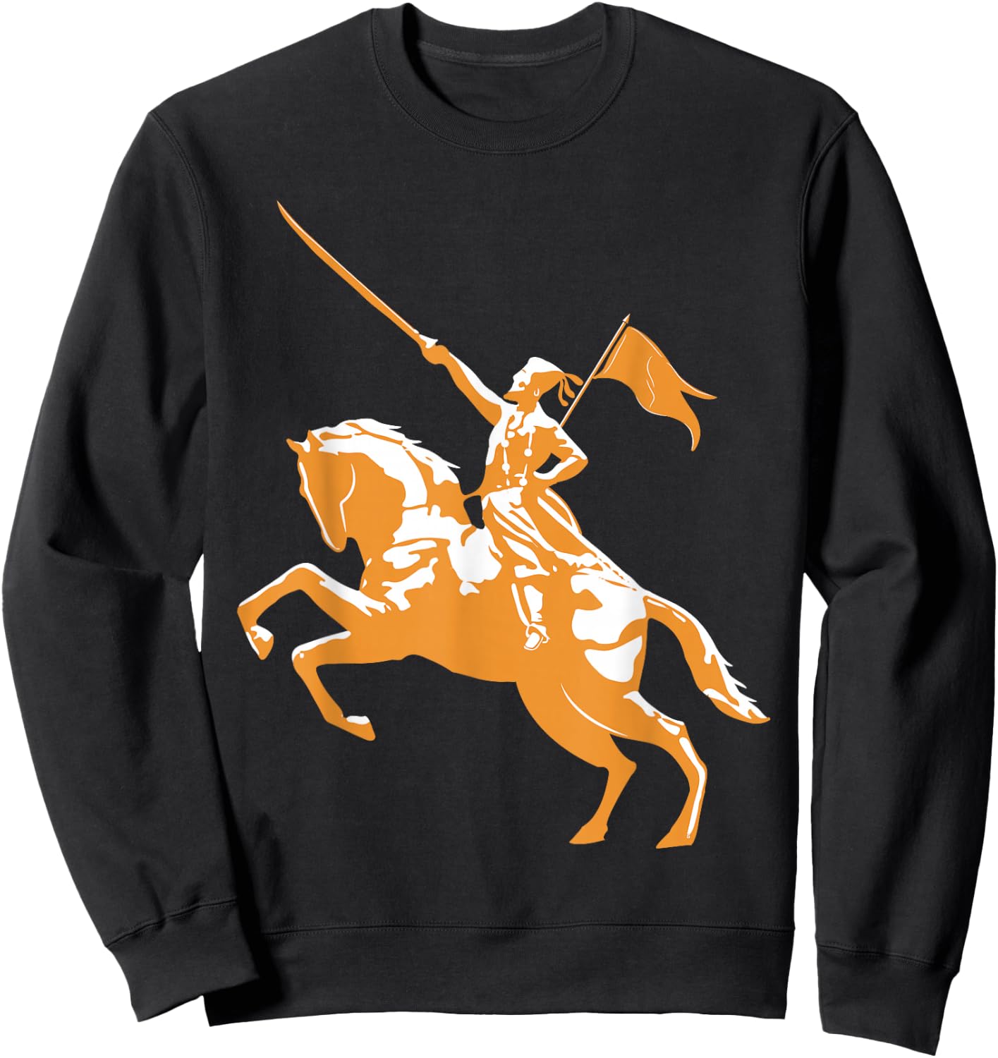 Shivaji Maharaj Statue India Sivaji Art Marathi King Sweatshirt - Sweatshirt | Black