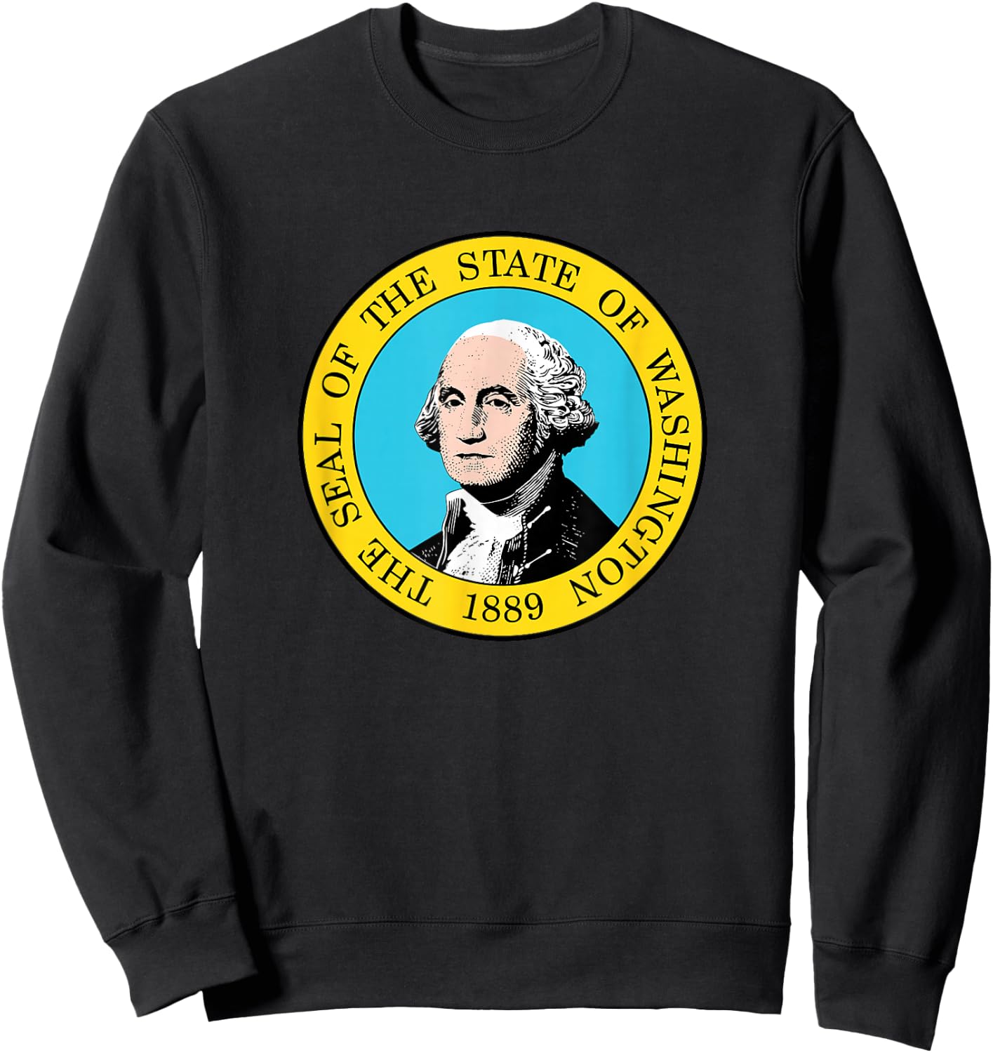 Washington State Flag Sweatshirt - Sweatshirt | Black