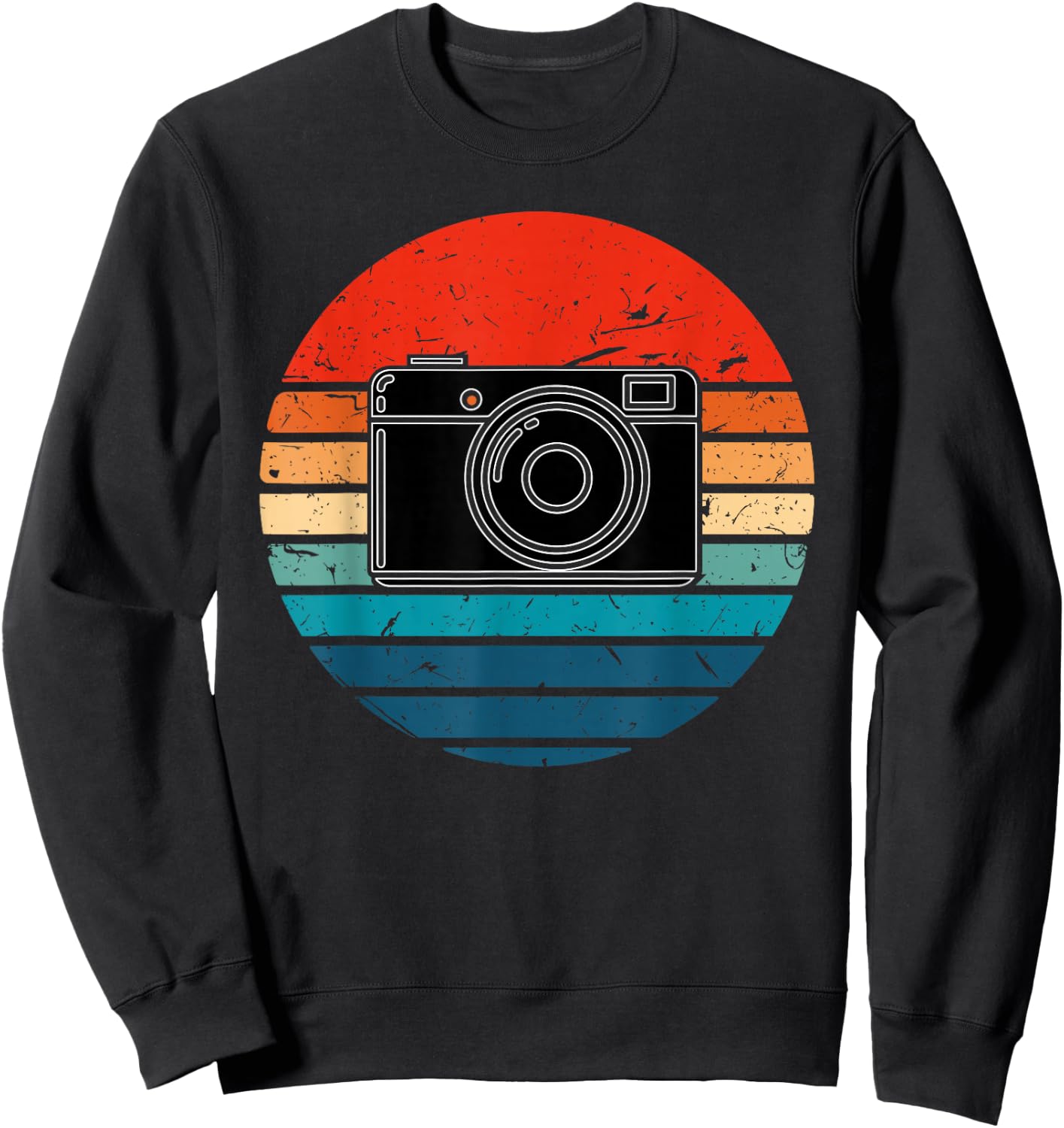 Photographer Shirt - Vintage Retro Design Camera Sweatshirt - Sweatshirt | Black