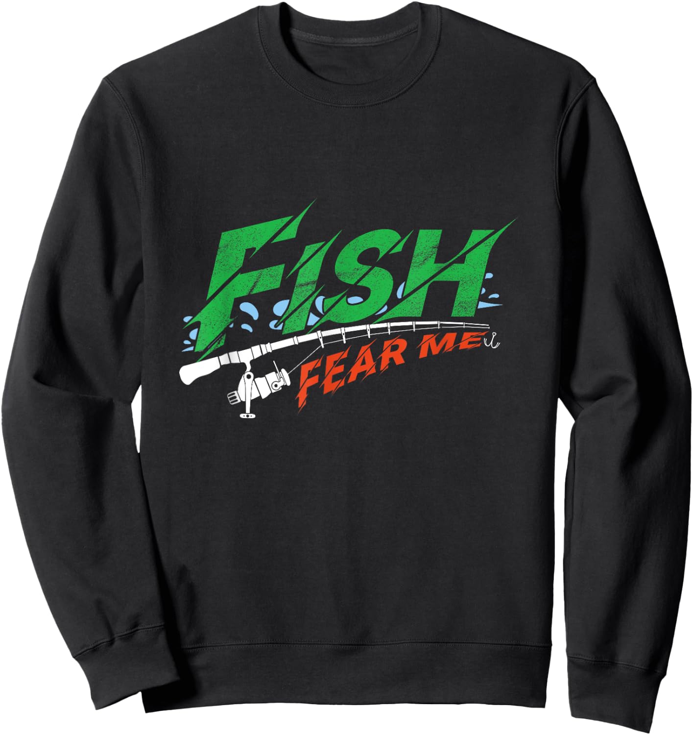 Fisherman Fishing Fishing Fish Fishing Rod Lake Gift Sweatshirt - Sweatshirt | Black