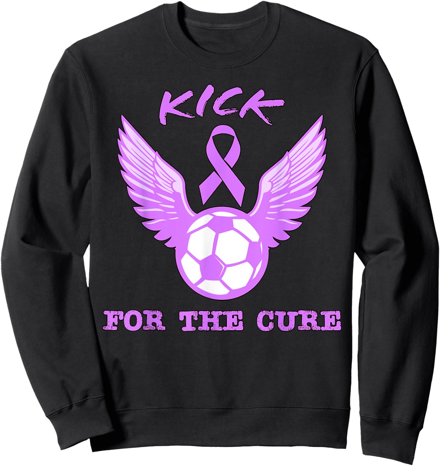 Kick For The Cure Pancreatic Cancer Awareness Month Soccer Sweatshirt - Sweatshirt | Black