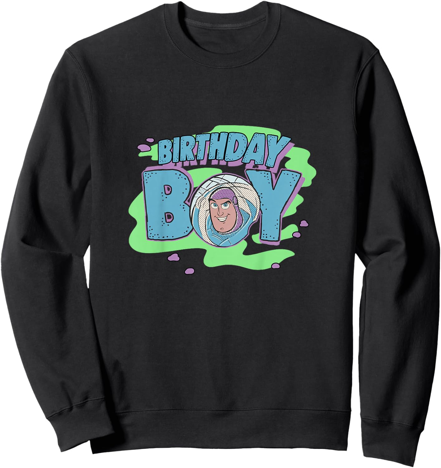 Kids Disney Pixar Toy Story Birthday Boy Buzz Lightyear Youth Sweatshirt - Sweatshirt | Black