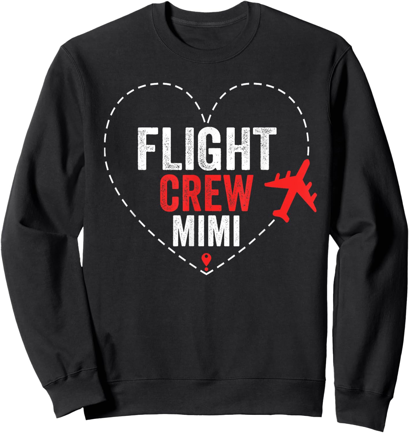 Flight Crew Mimi Airplane Family Vacation Airplane Mode On Sweatshirt - Sweatshirt | Black
