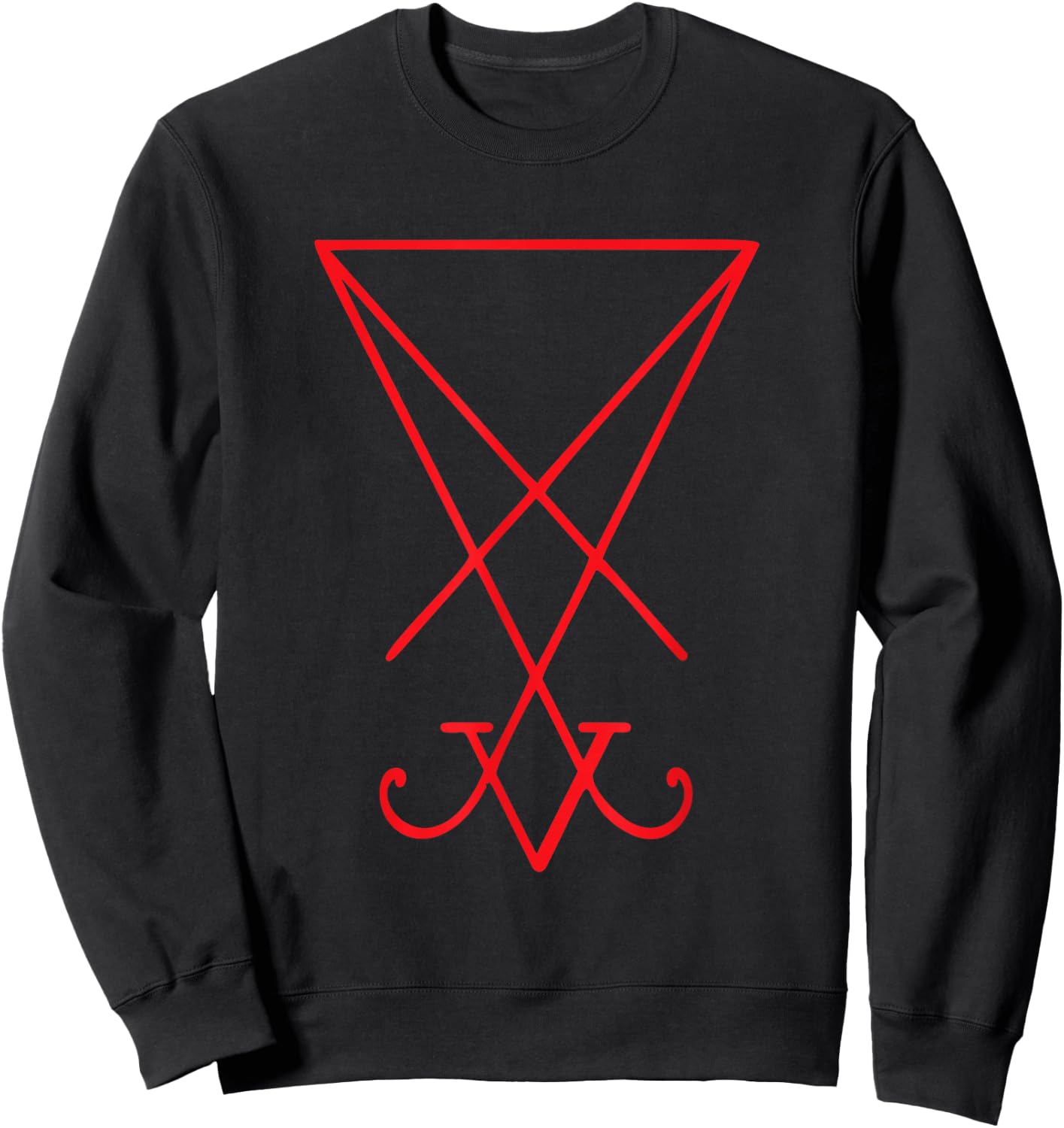 Red Sigil of Lucifer Witchcraft Magick Satan Occult Symbol Sweatshirt - Sweatshirt | Black
