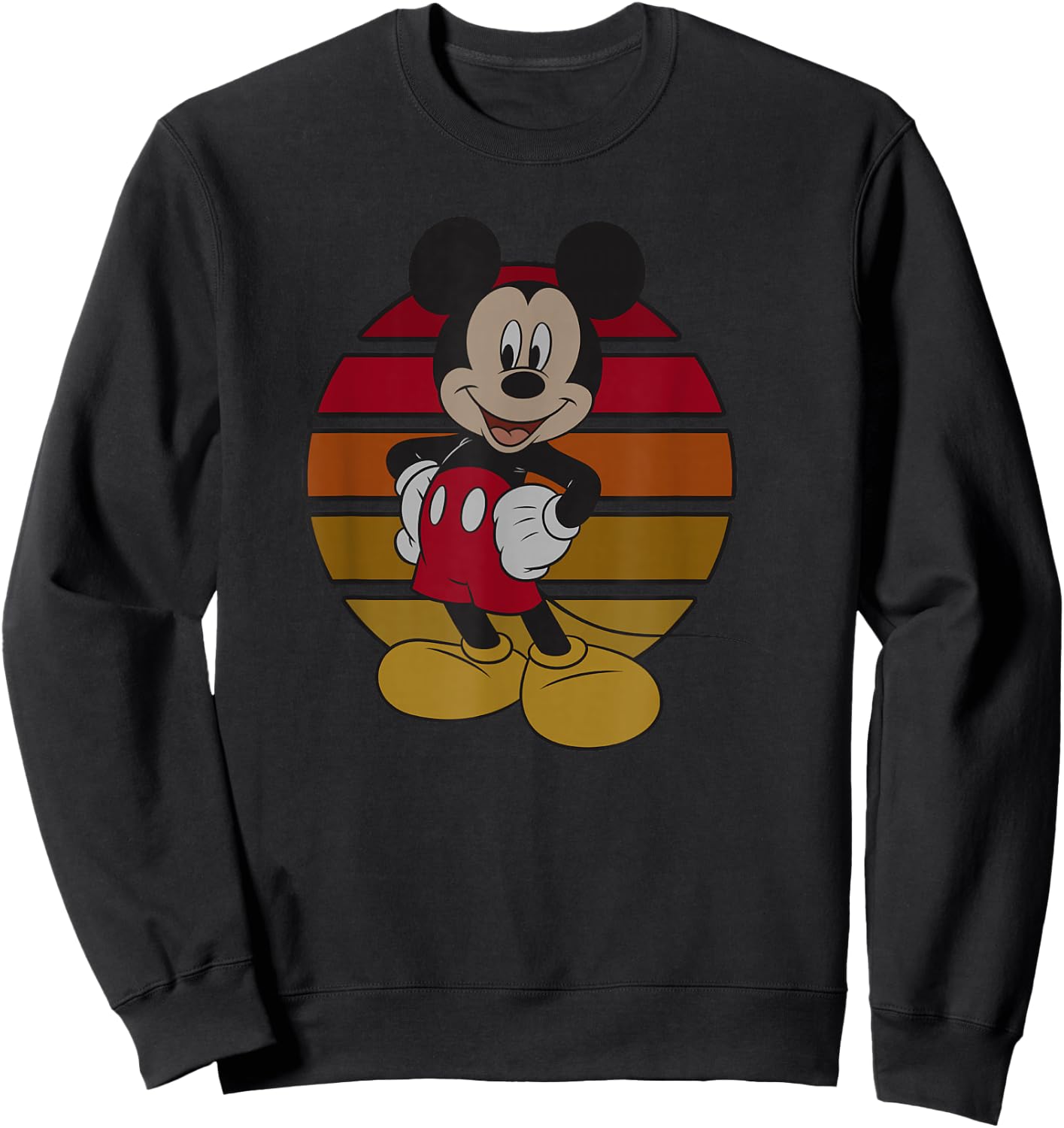 Disney Mickey Classic Mickey Split Sunset Poster Sweatshirt - Sweatshirt | Black