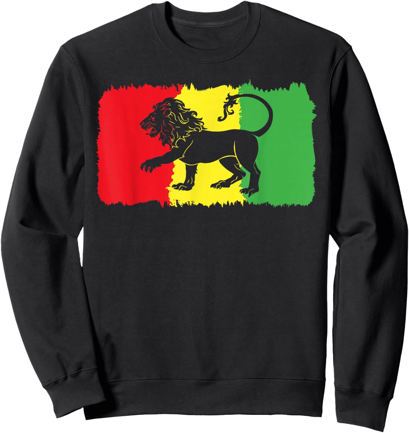 Lion of Judah Judah Rasta Rastafari Reggae Sweatshirt - Sweatshirt | Black