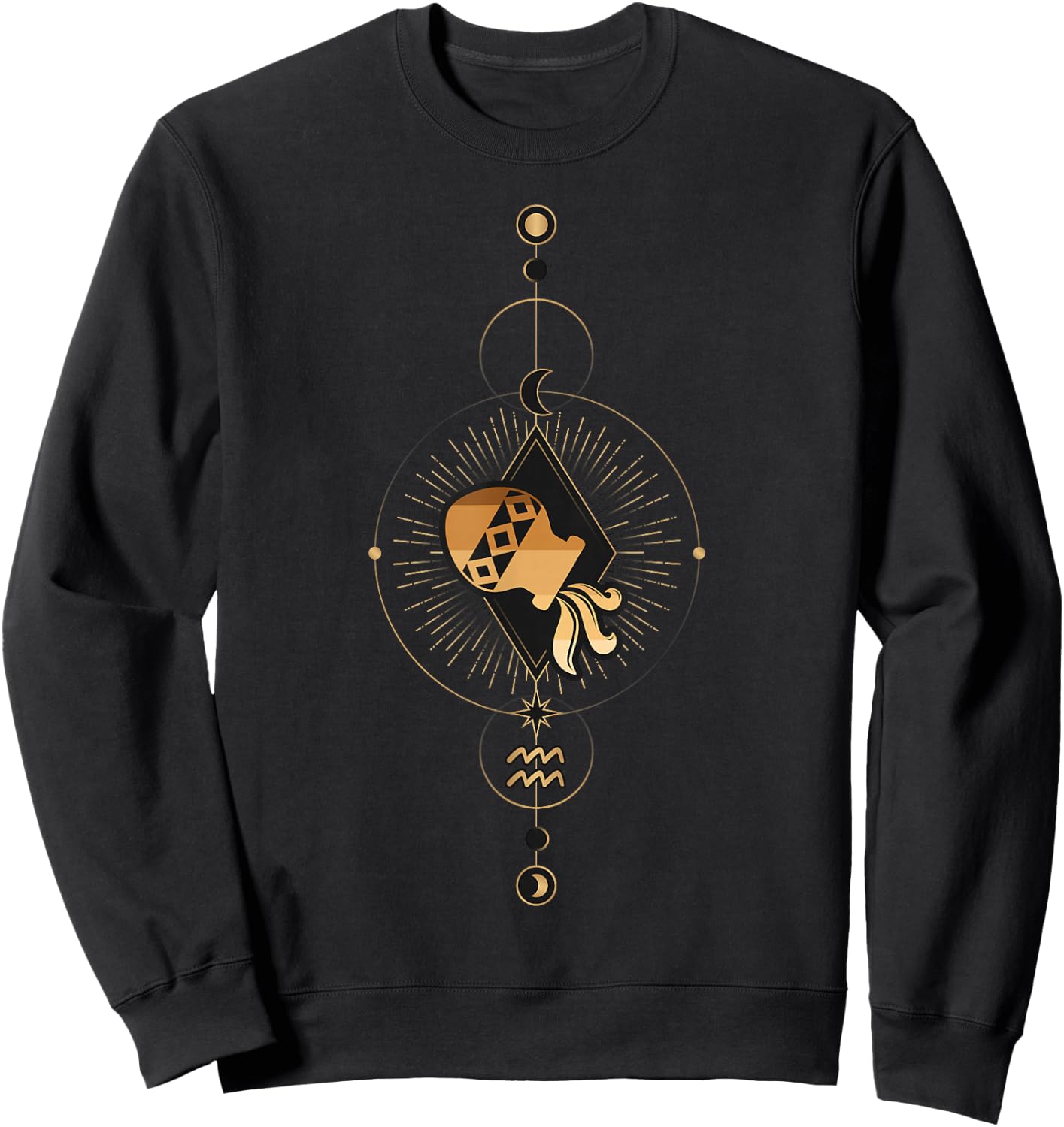 Aquarius Zodiac Sign Black History Month BLM Horoscope Sweatshirt - Sweatshirt | Black
