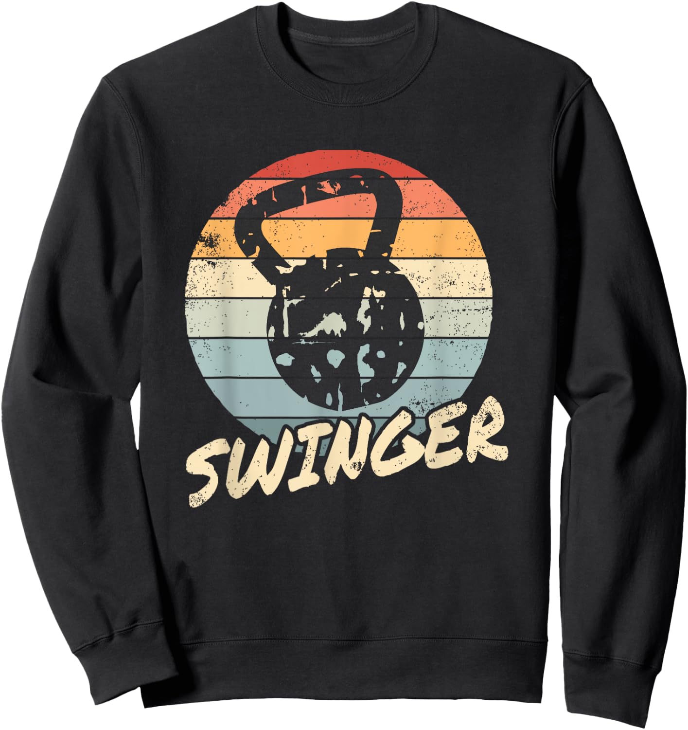 Funny Kettlebell Swinger Workout Gym Bodybuilder Fitness Sweatshirt - Sweatshirt | Black