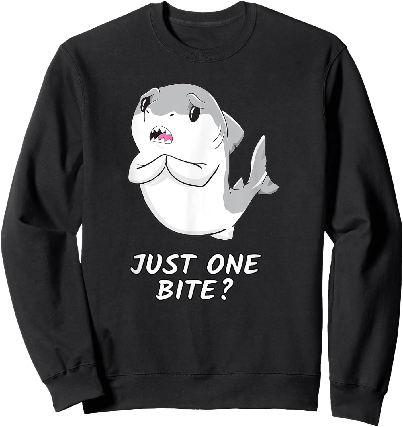 Only bite shark Shirt always Hungry Girlfriend Gift Sweatshirt - Sweatshirt | Black