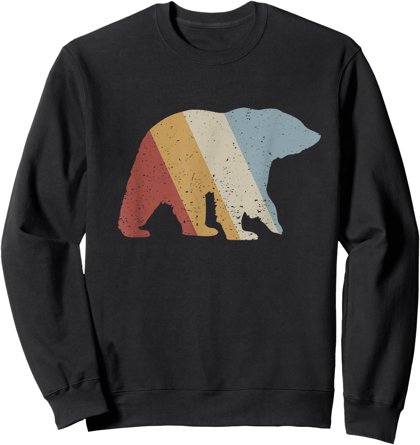 Bear Retro Style Vintage Sweatshirt - Sweatshirt | Black