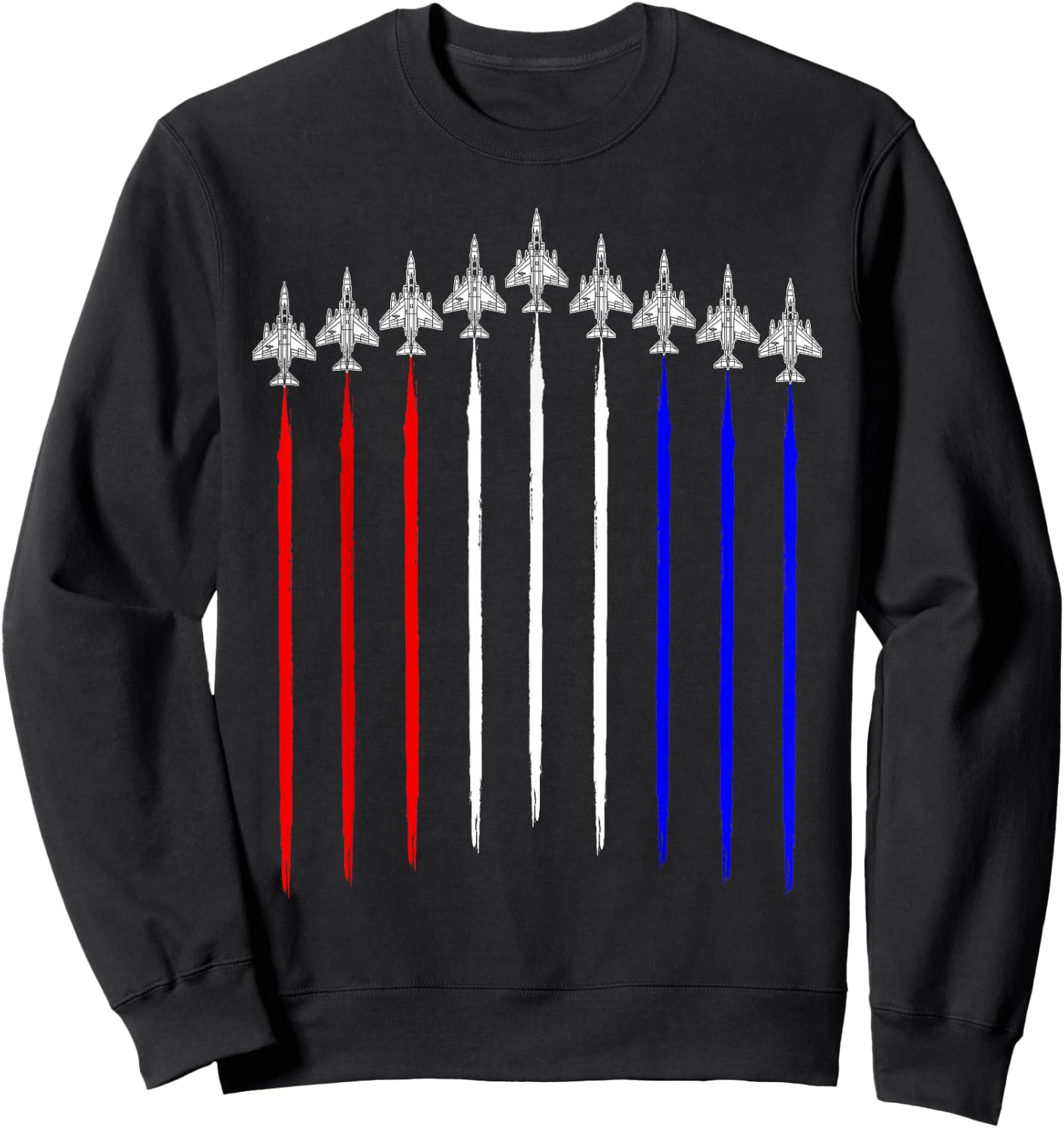 F-4 Phantom Squadron USA Airplane Contrails American Flag F4 Sweatshirt - Sweatshirt | Black