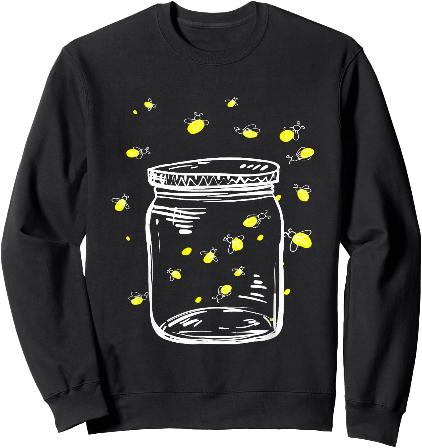 Fireflies in Glas Jar Fireflies I Firefly Insects Sweatshirt - Sweatshirt | Black