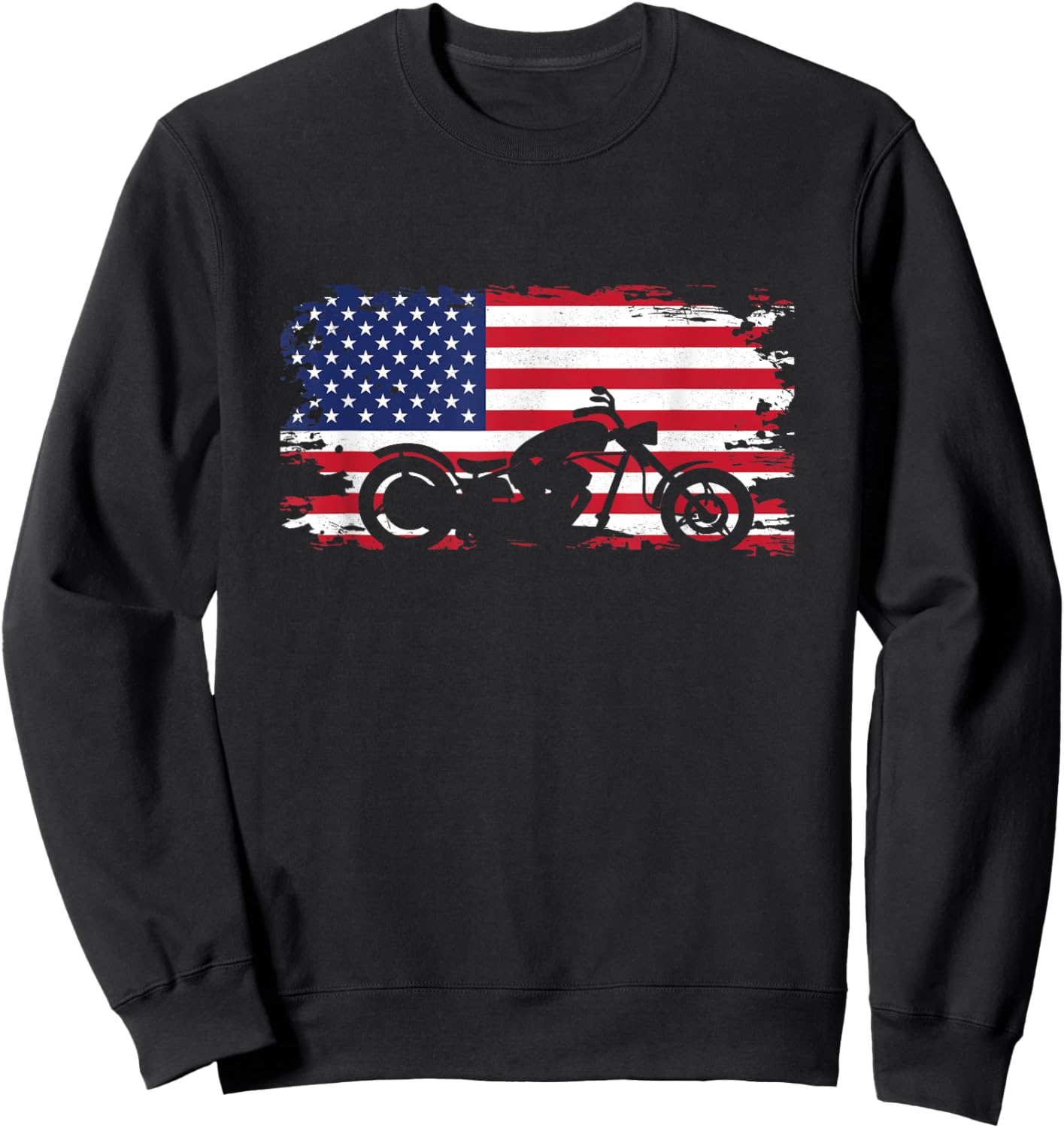 American Flag Motorcycle Apparel - Motorcycle Sweatshirt - Sweatshirt | Black