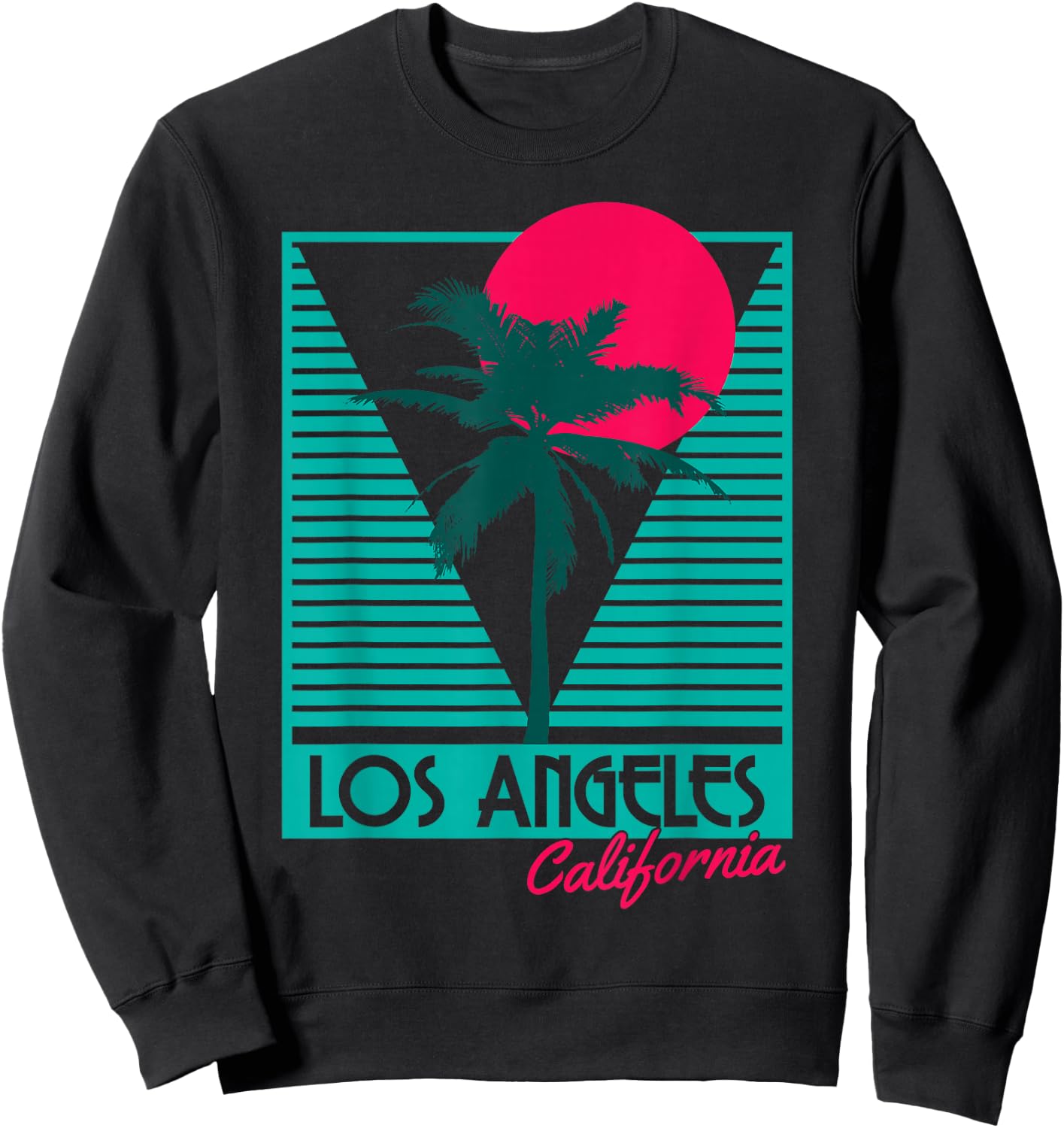 Los Angeles Vintage California USA America Souvenir Sweatshirt - Sweatshirt | Black