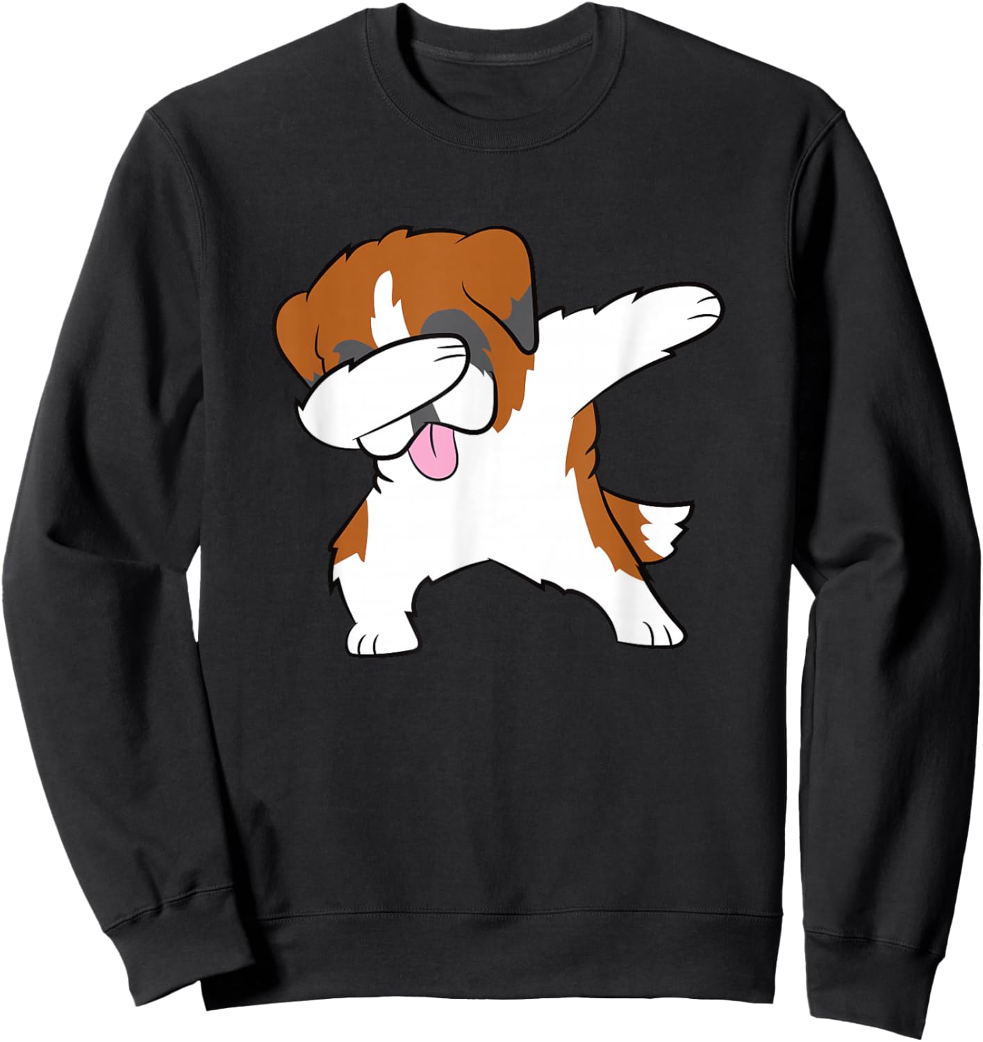 Polka Dot Saint Bernard Sweatshirt - Sweatshirt | Black