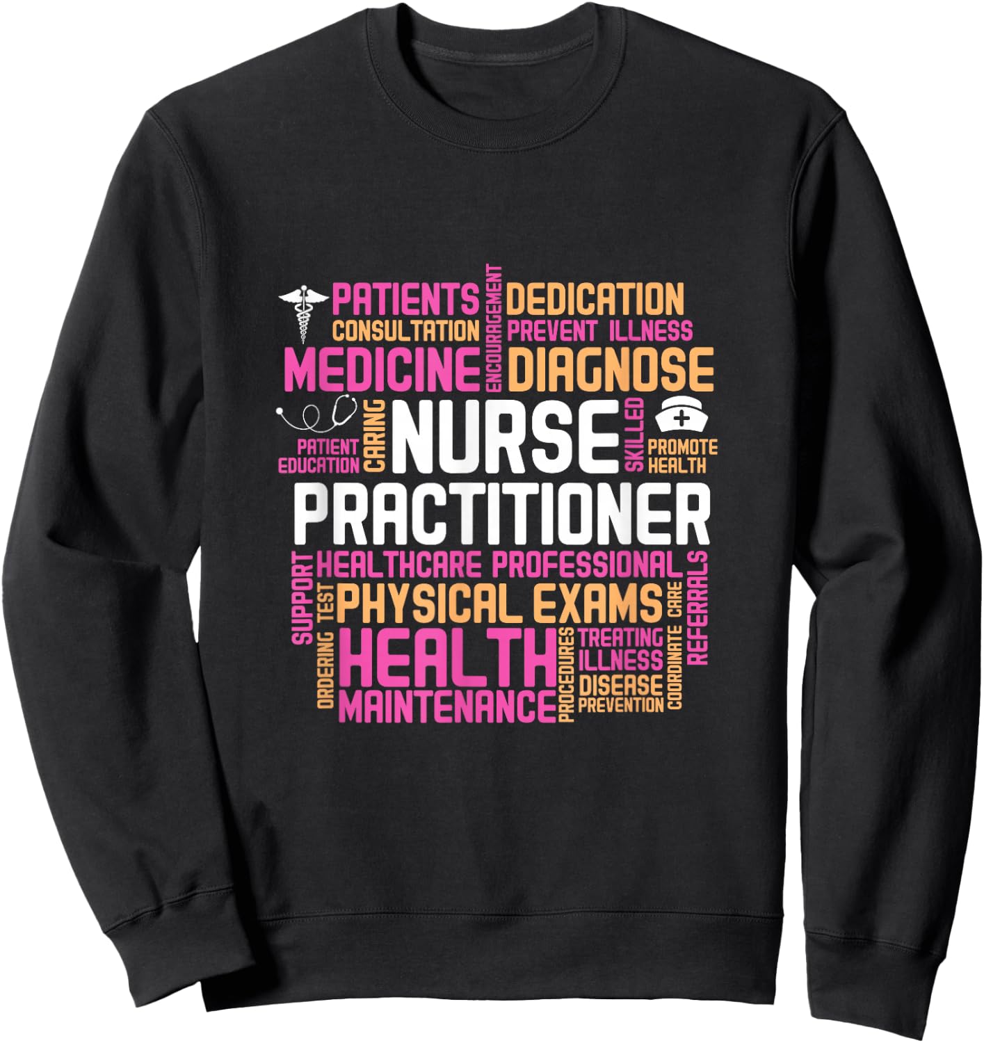 Nurse Practitioner NP Medicine Health Care Sweatshirt - Sweatshirt | Black