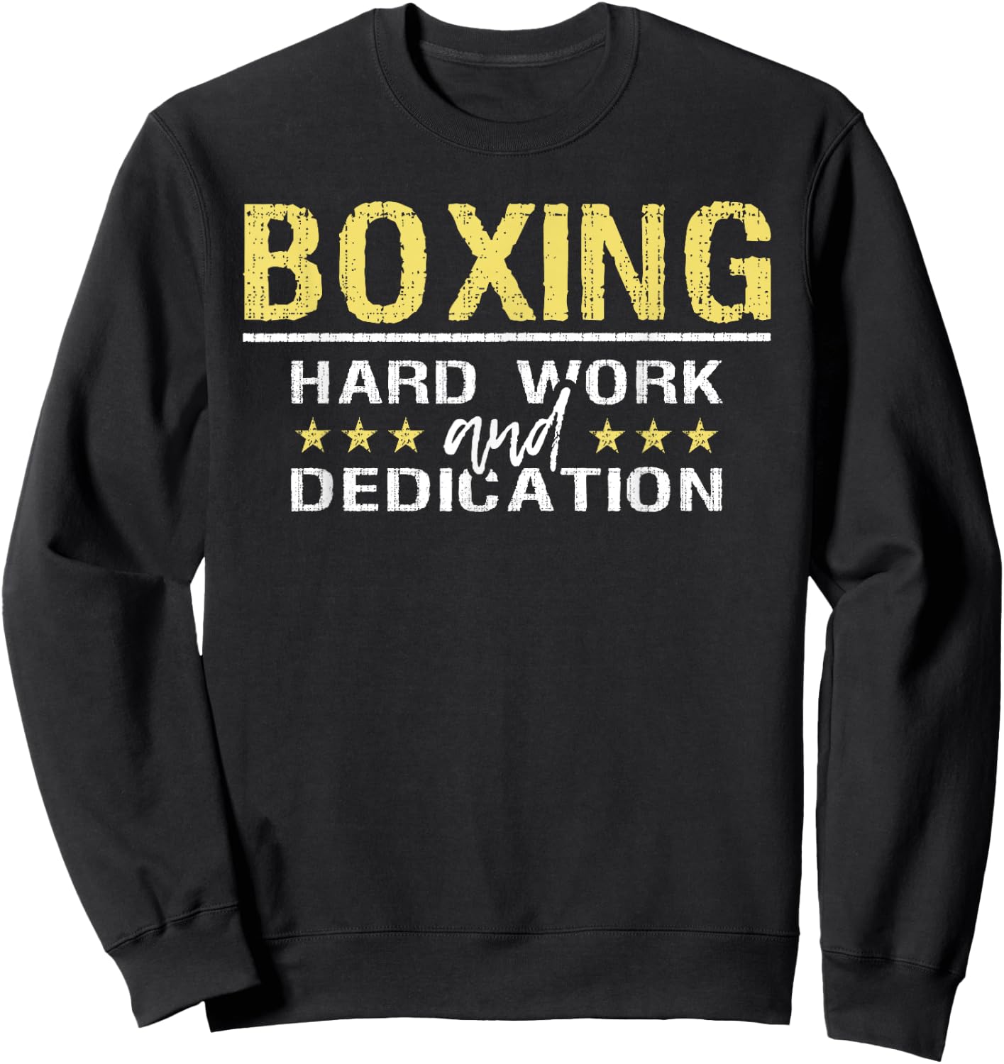Boxing Hard Work And Dedication - Kickboxing Gym Boxer Sweatshirt - Sweatshirt | Black