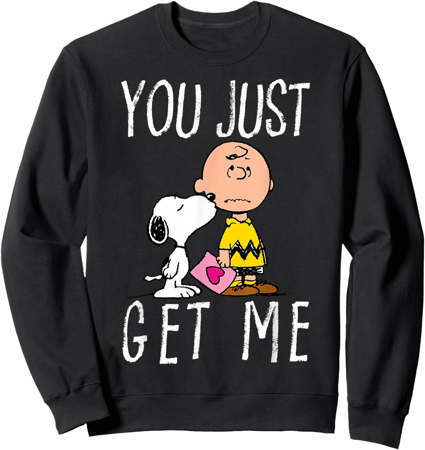 Peanuts Charlie Brown and Snoopy You Just Get Me Sweatshirt - Sweatshirt | Black