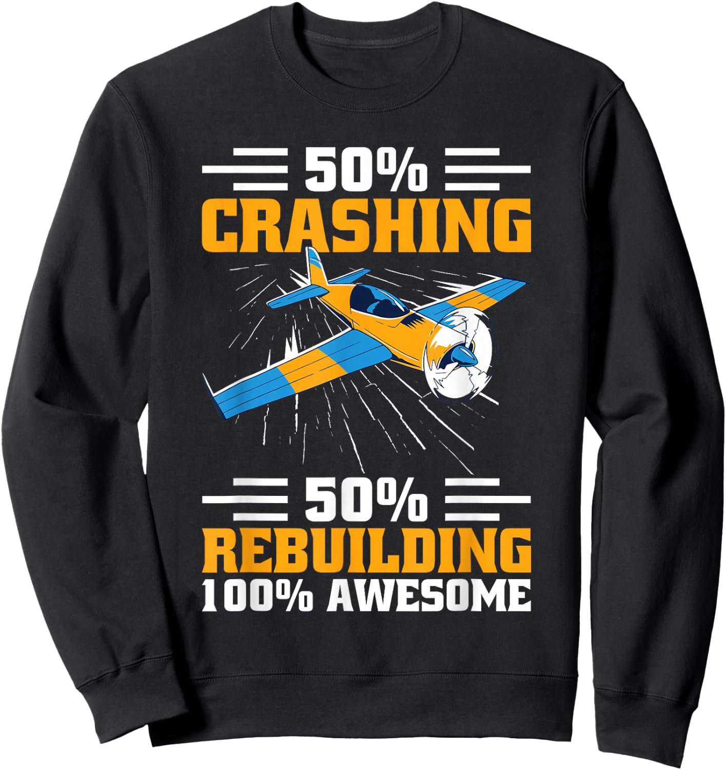 RC Aircraft Flyer Beginner RC Plane Model Test Pilot Sweatshirt - Sweatshirt | Black