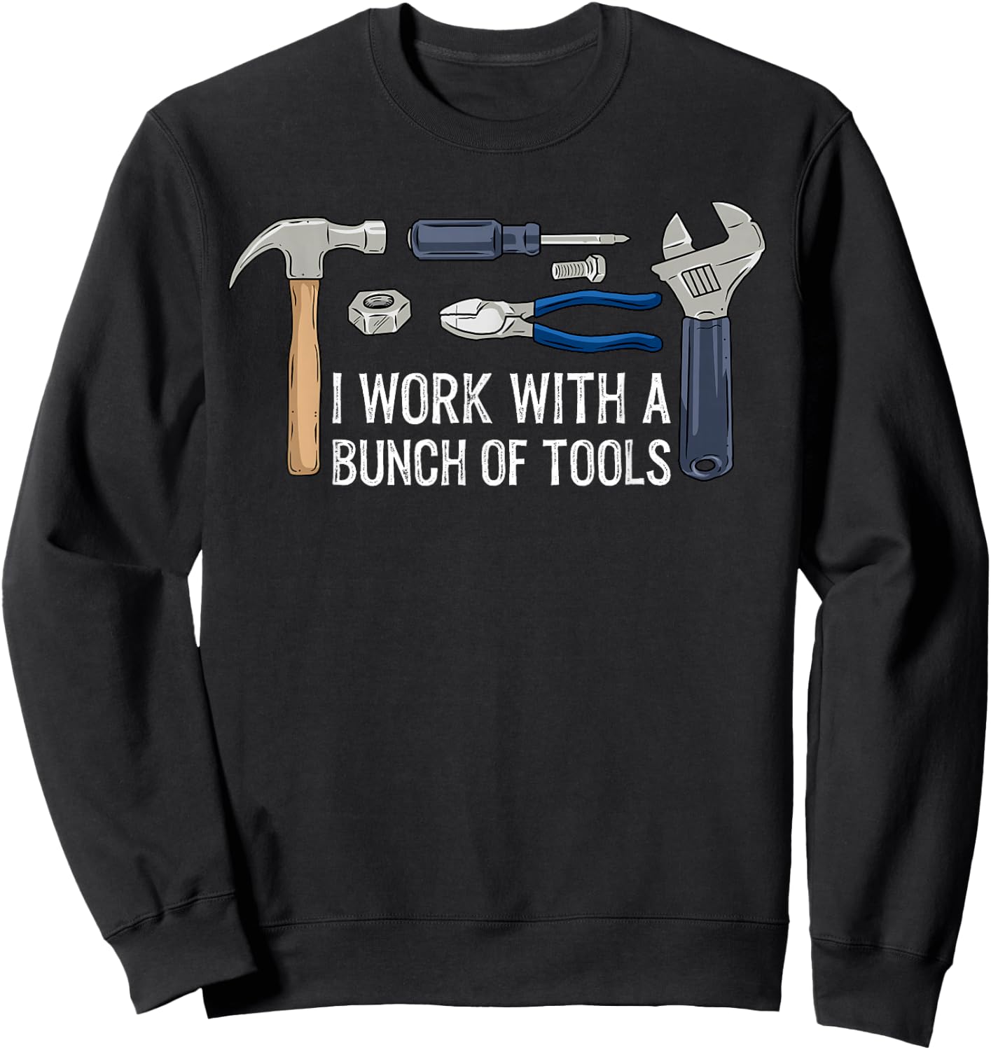 Handyman Shirt Men Electrician Gift Hardware Repair Mechanic Sweatshirt - Sweatshirt | Black