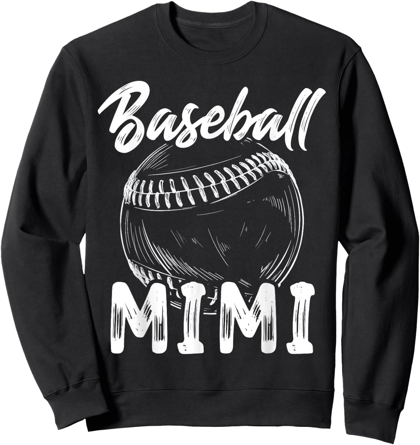 Baseball Mimi Family Matching Players Team Nana Sweatshirt - Sweatshirt | Black