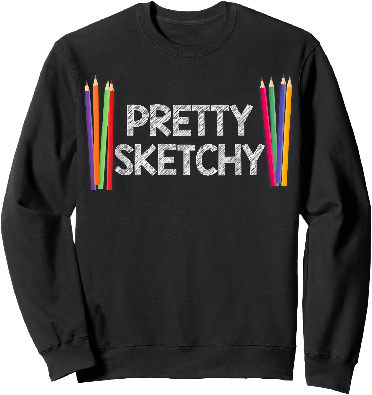 Cool Pencil Artist Art Women Drawing Sketch Painter Sweatshirt - Sweatshirt | Black