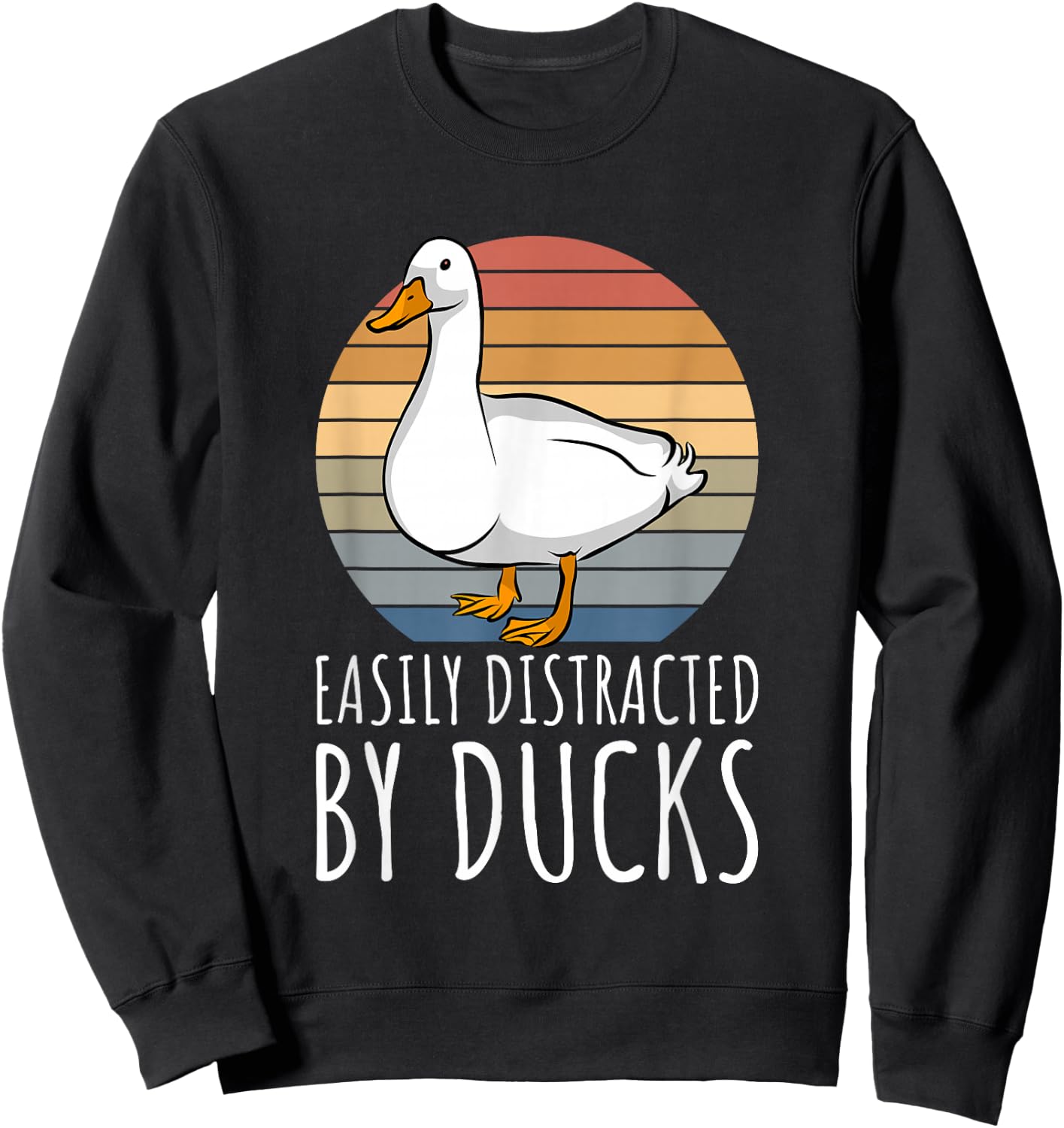 Duck - Easily Distracted By Ducks Sweatshirt - Sweatshirt | Black