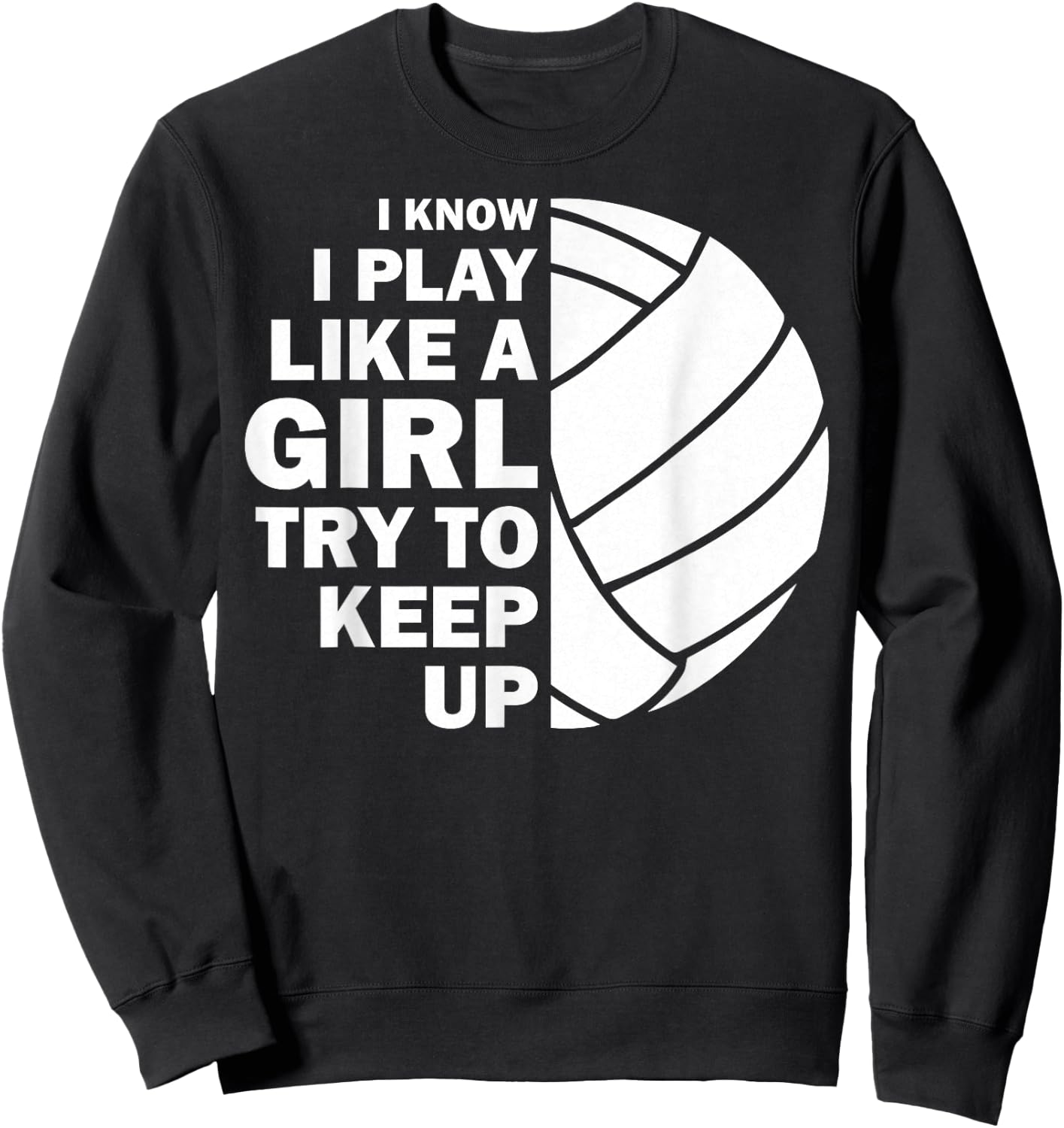 Cool Volleyball Girls Youth Volleyball Team Sports Sweatshirt - Sweatshirt | Black