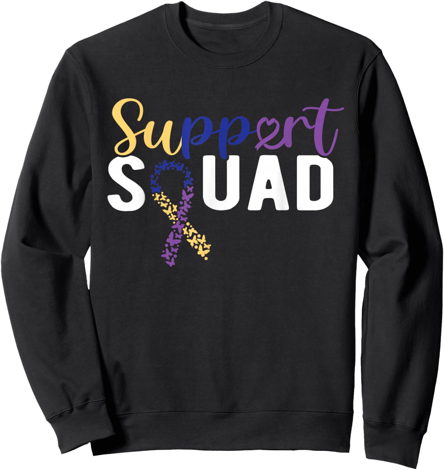 Support Squad Bladder Cancer Awareness Sweatshirt - Sweatshirt | Black