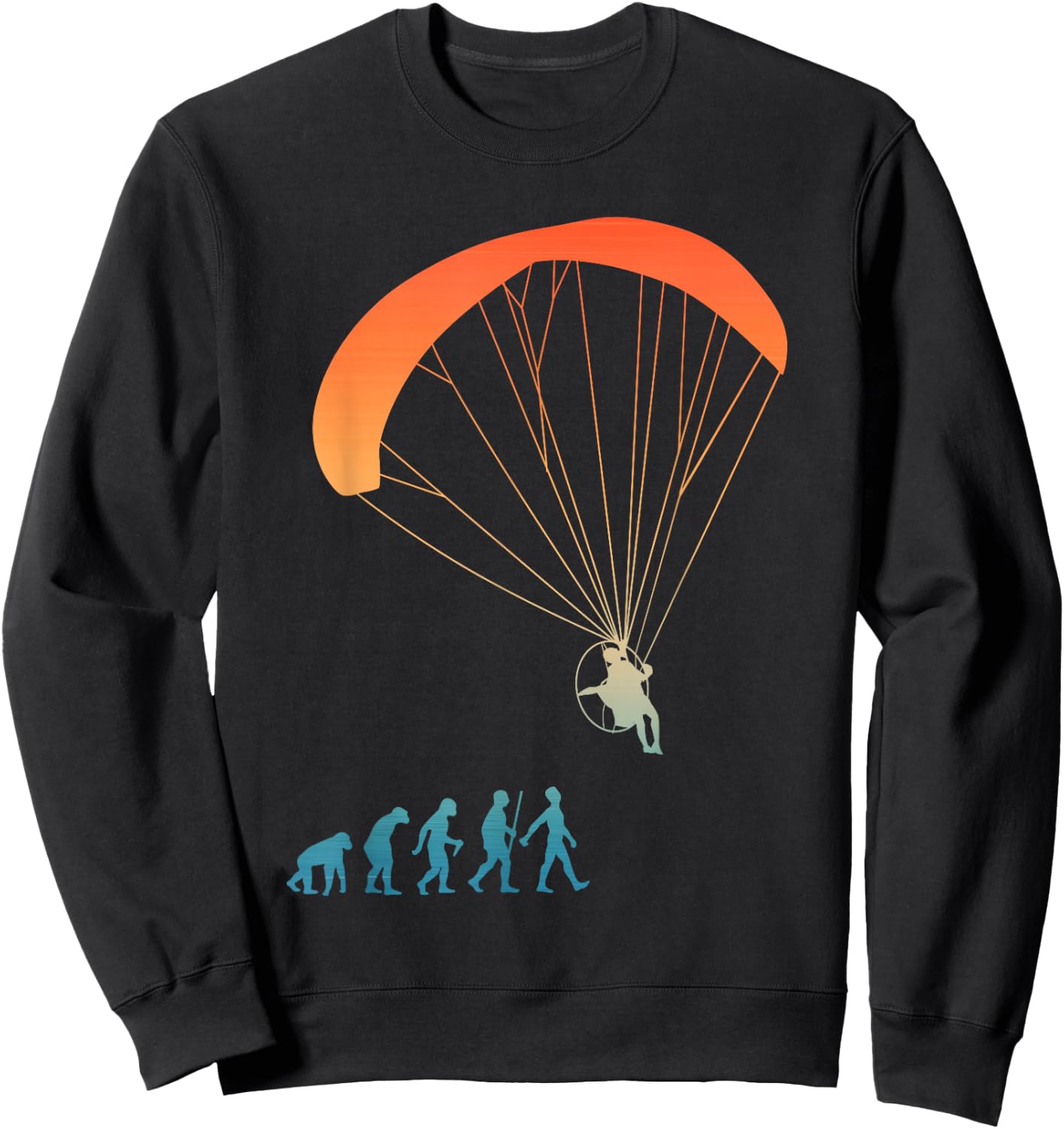 Paramotor Art Women Paramotoring PPG Paramotor Lover Sweatshirt - Sweatshirt | Black