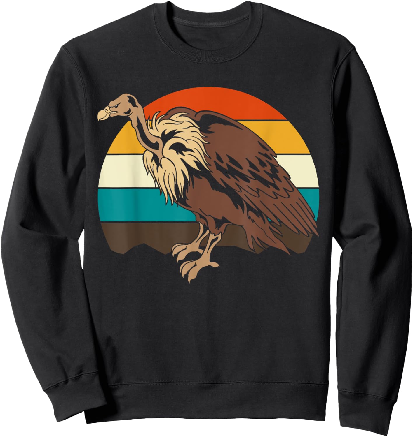 Retro Scavenger Turkey Vulture Bird Animal Carrion Vulture Sweatshirt - Sweatshirt | Black