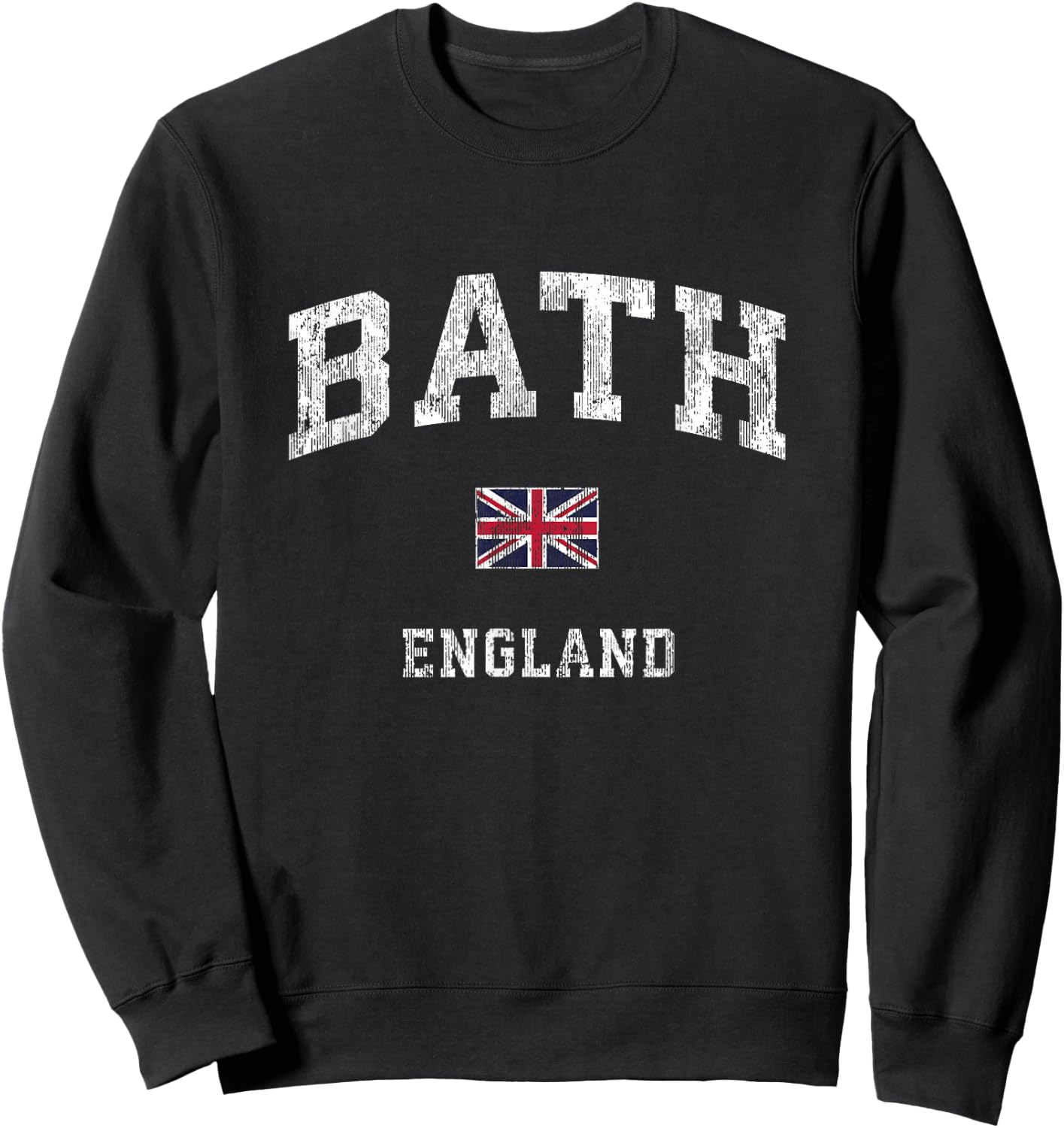 Bath England Vintage Athletic Sports Design Sweatshirt - Sweatshirt | Black