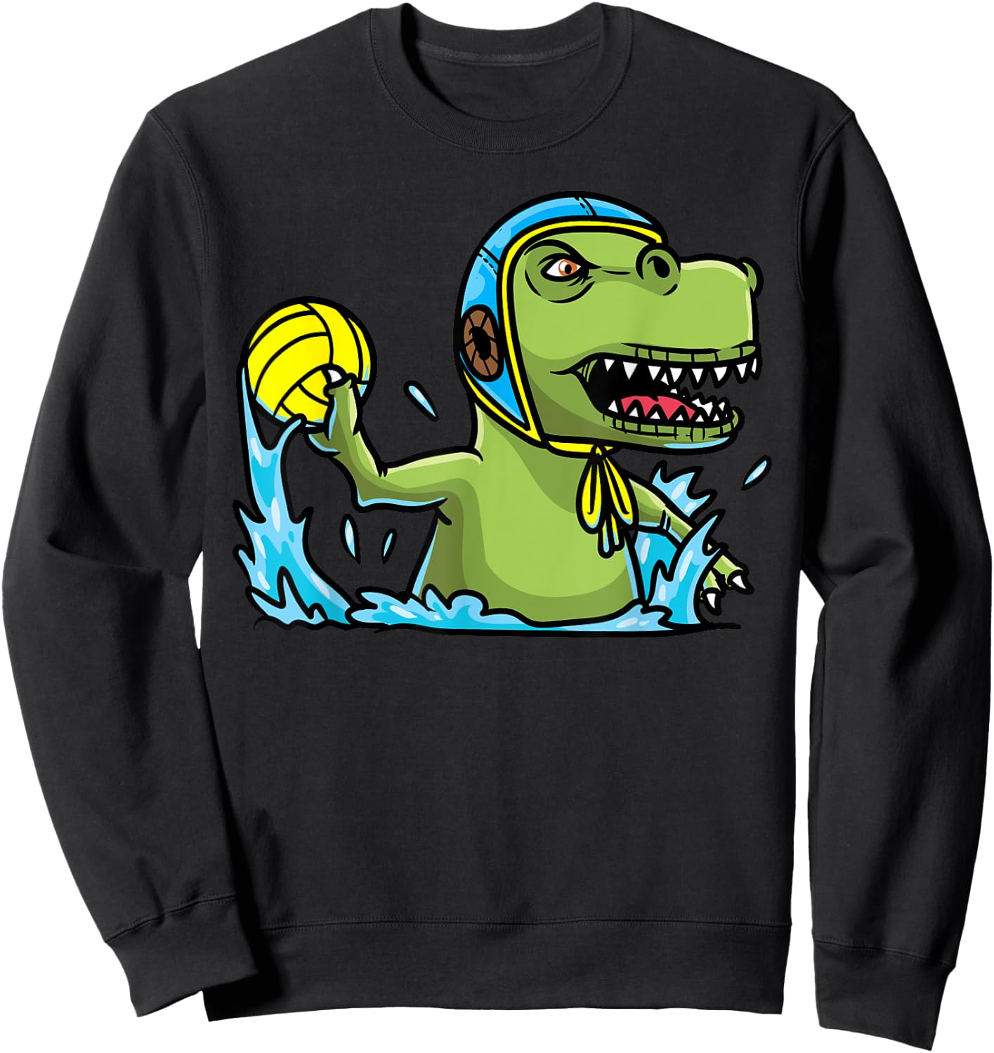 Kids Water Polo Swimming Sports Polo Sweatshirt - Sweatshirt | Black