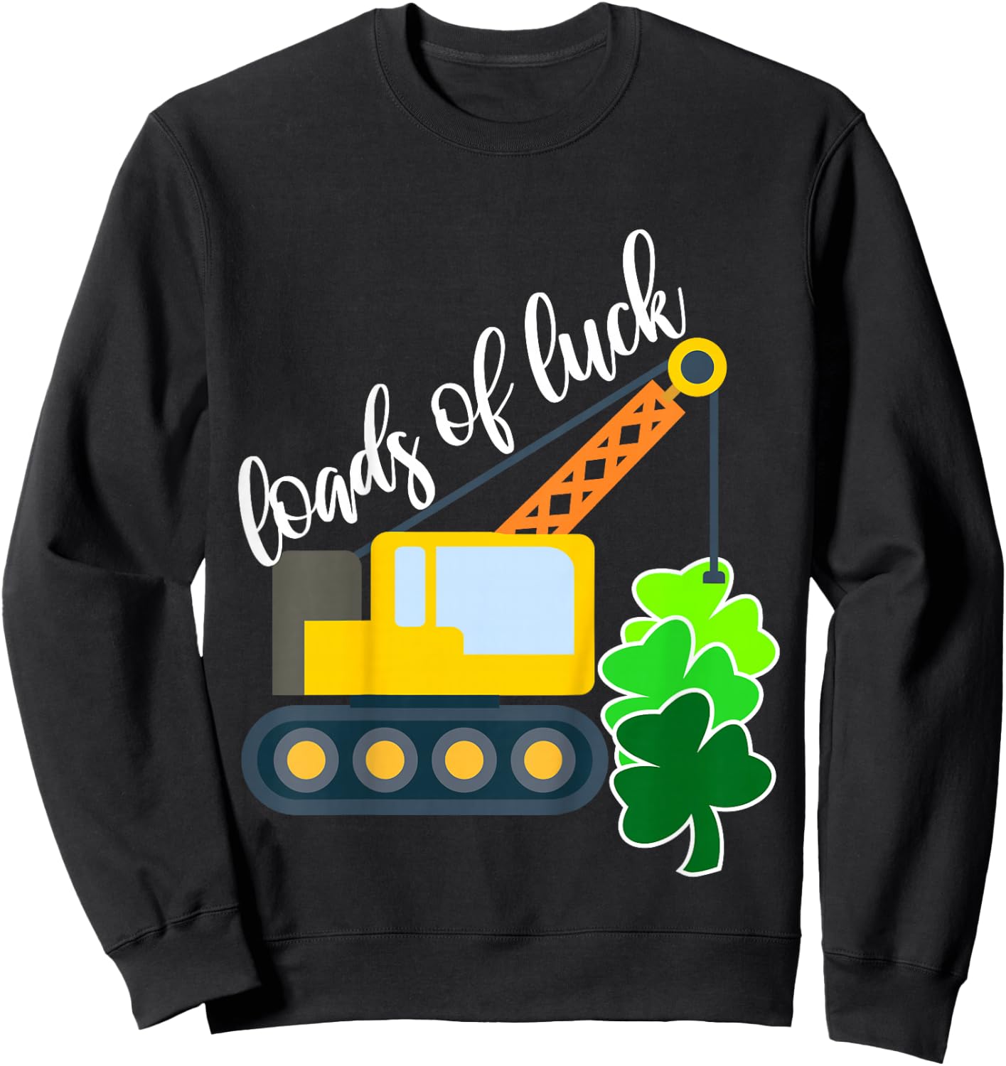 Loads Of Luck Toddler Boys St Patricks Day Truck Shamrock Sweatshirt - Sweatshirt | Black
