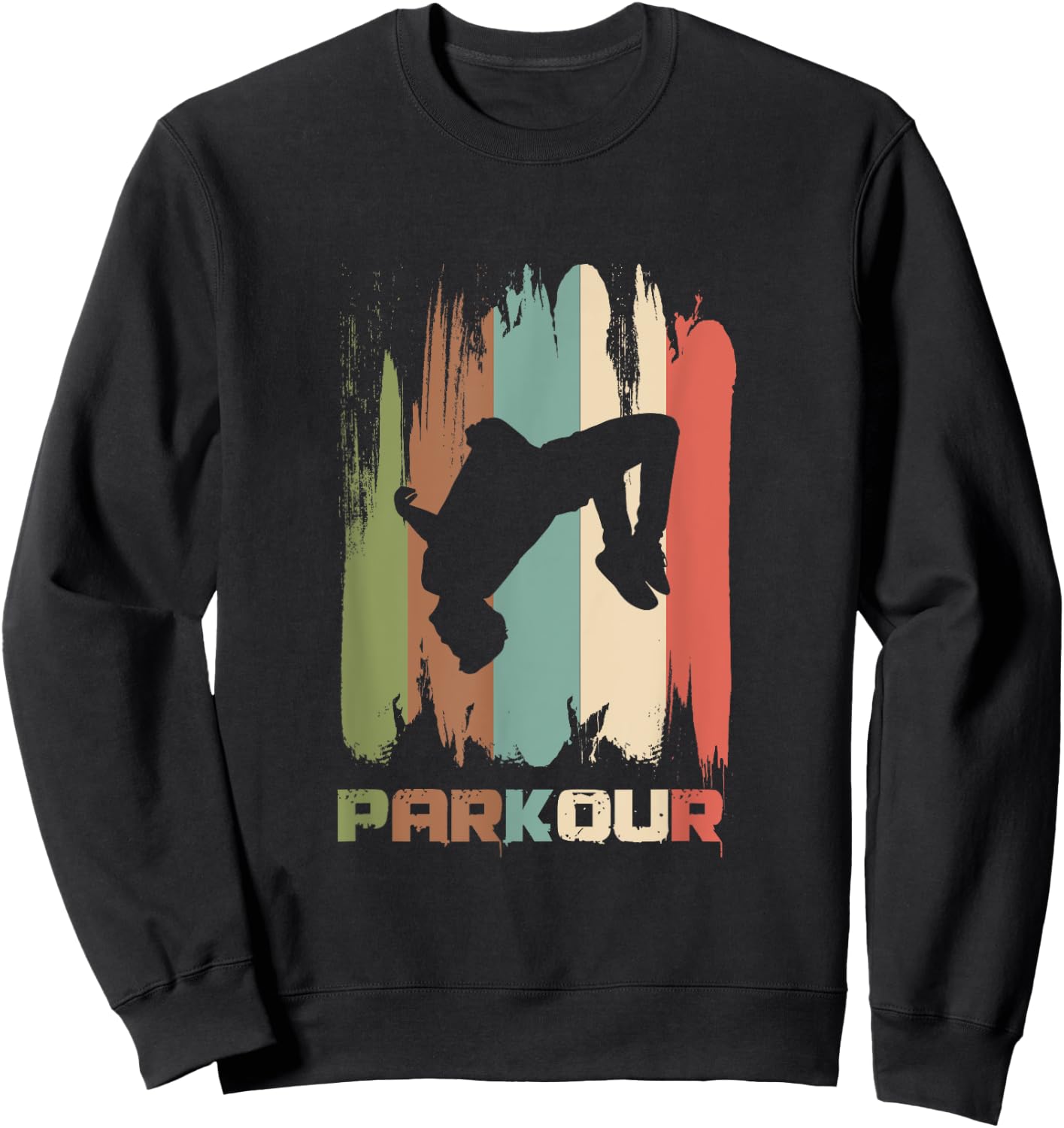 Vintage Parkour Freerunner Retro Rooftopping Sweatshirt - Sweatshirt | Black