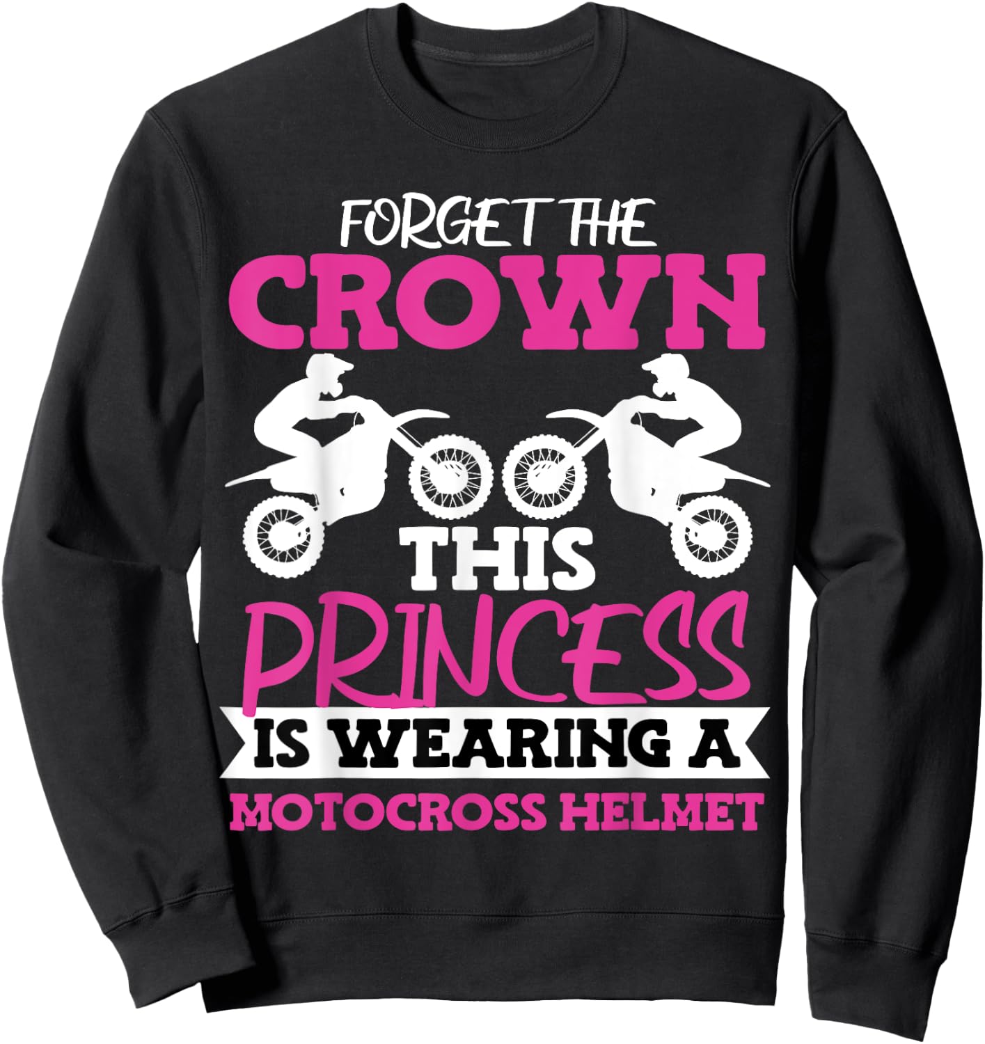 Motocross Dirt Bike Girl Sweatshirt - Sweatshirt | Black