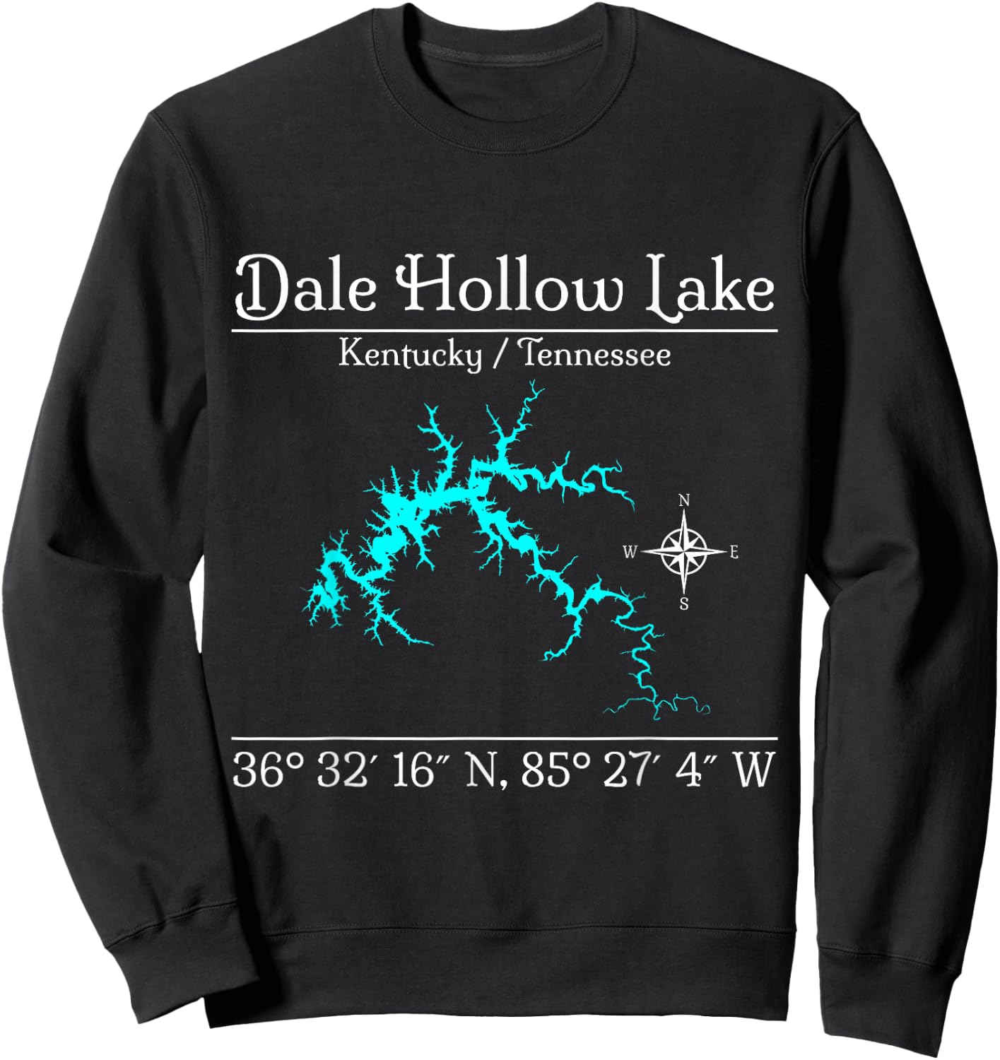 Dale Hollow Lake, Kentucky / Tennessee Sweatshirt - Sweatshirt | Black