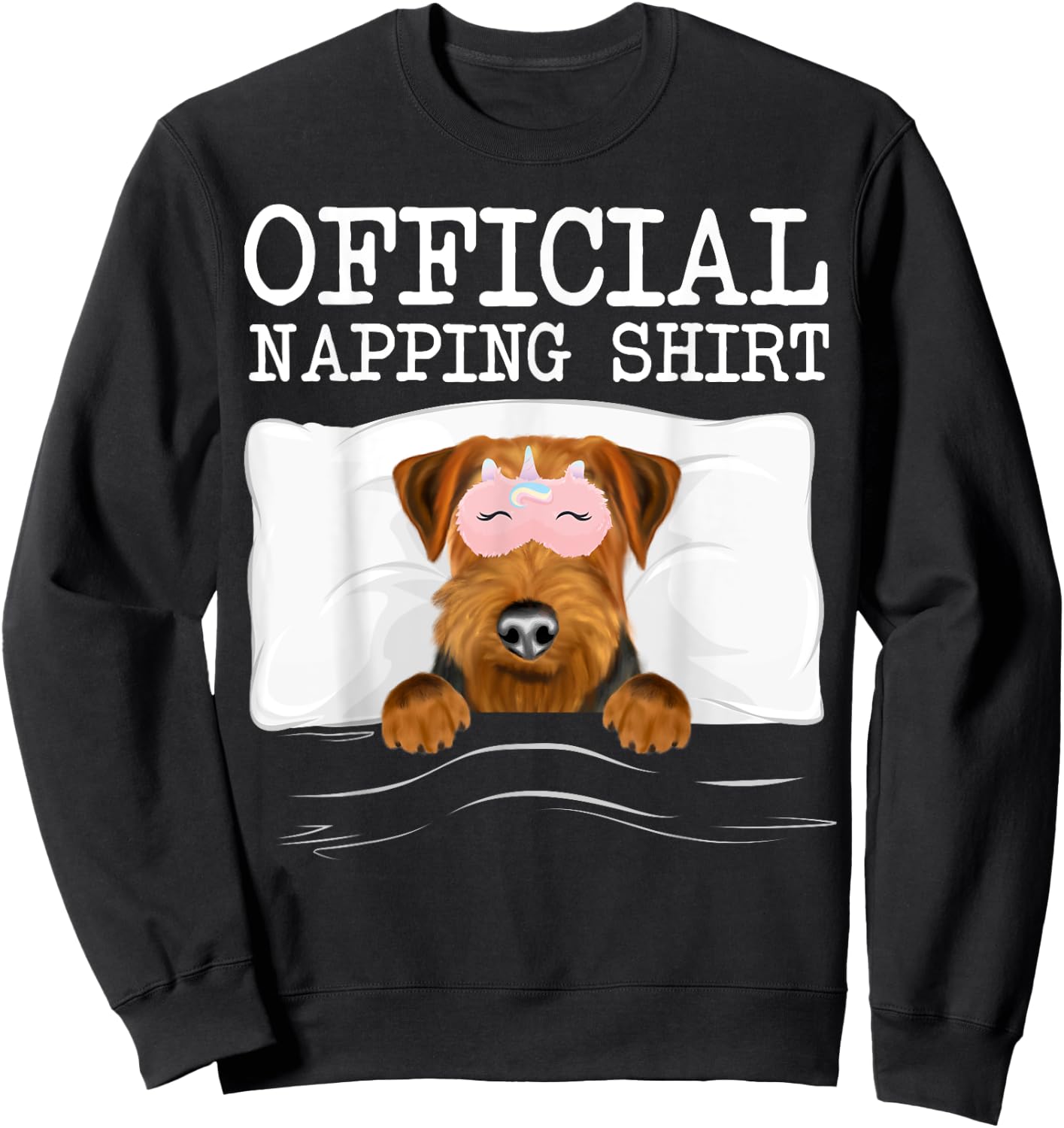 Official Napping Sleeping Welsh Terrier Sweatshirt - Sweatshirt | Black
