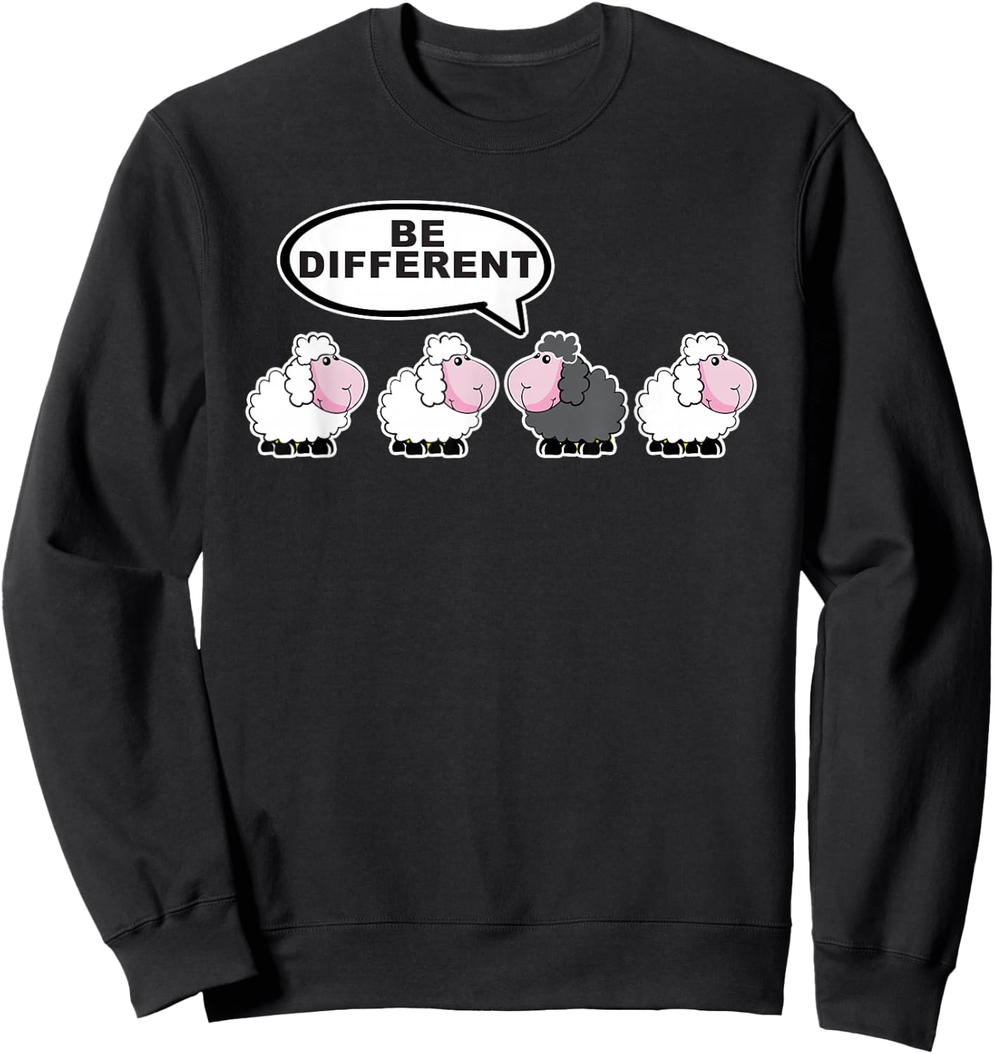 Be Different Funny Black Sheep Sweatshirt - Sweatshirt | Black