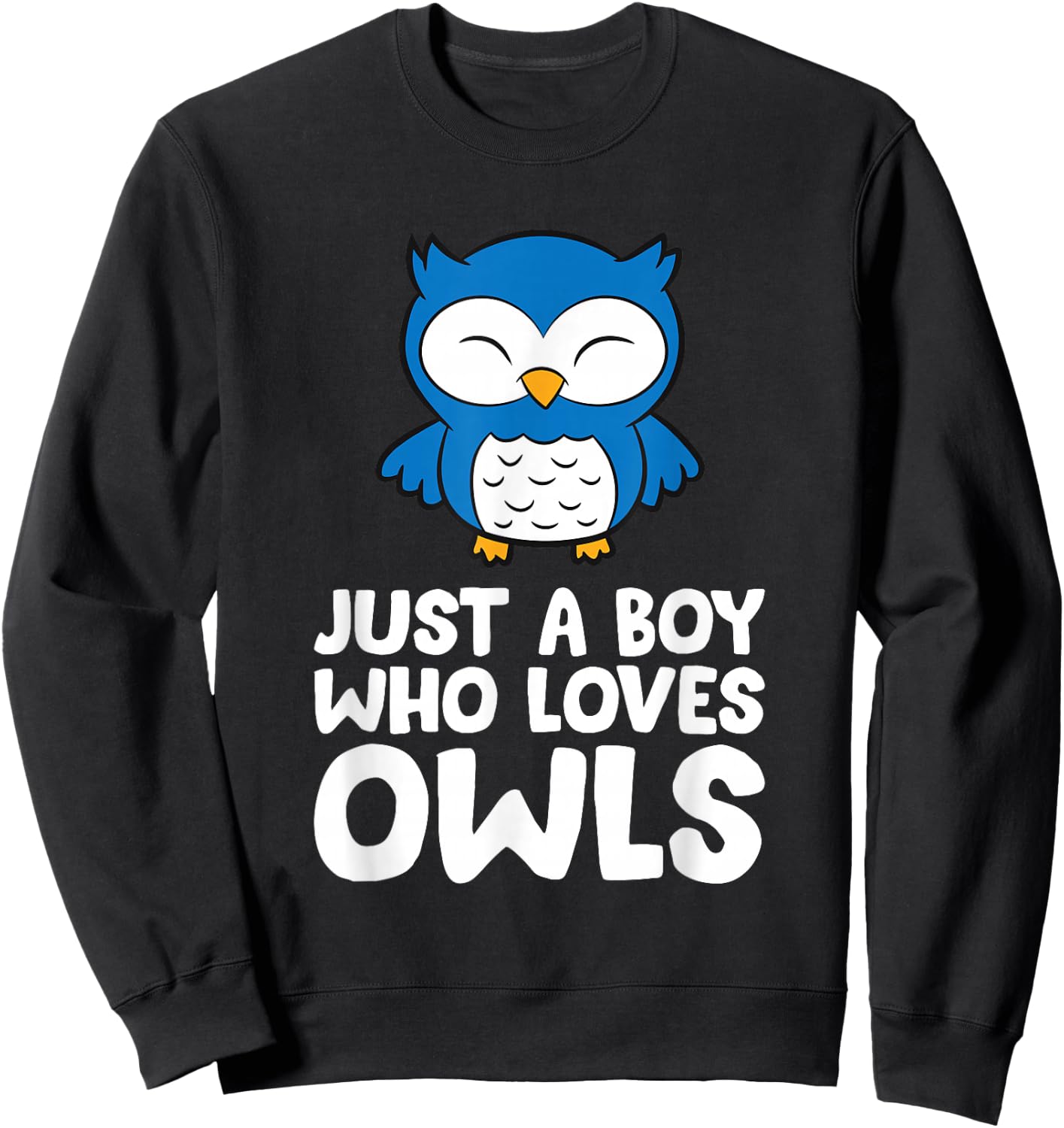 Just a Boy Who Loves Owls Sweatshirt - Sweatshirt | Black
