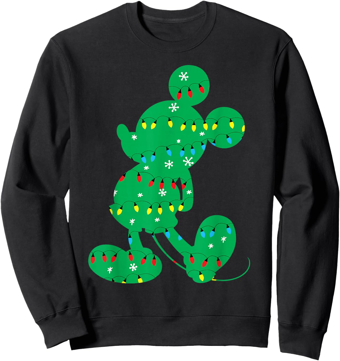Disney - Mickey Mouse Holiday Lights Sweatshirt - Sweatshirt | Black