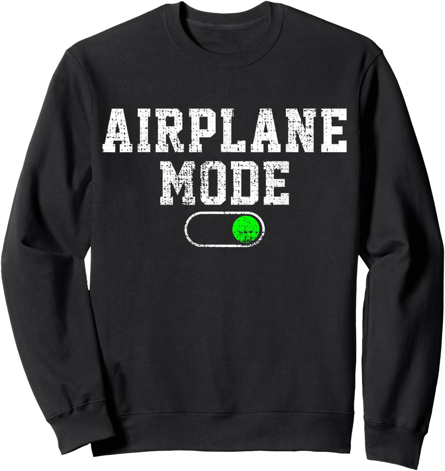 Airplane Mode On Vacation Summer Piolot Aviator Vintage Gift Sweatshirt - Sweatshirt | Black